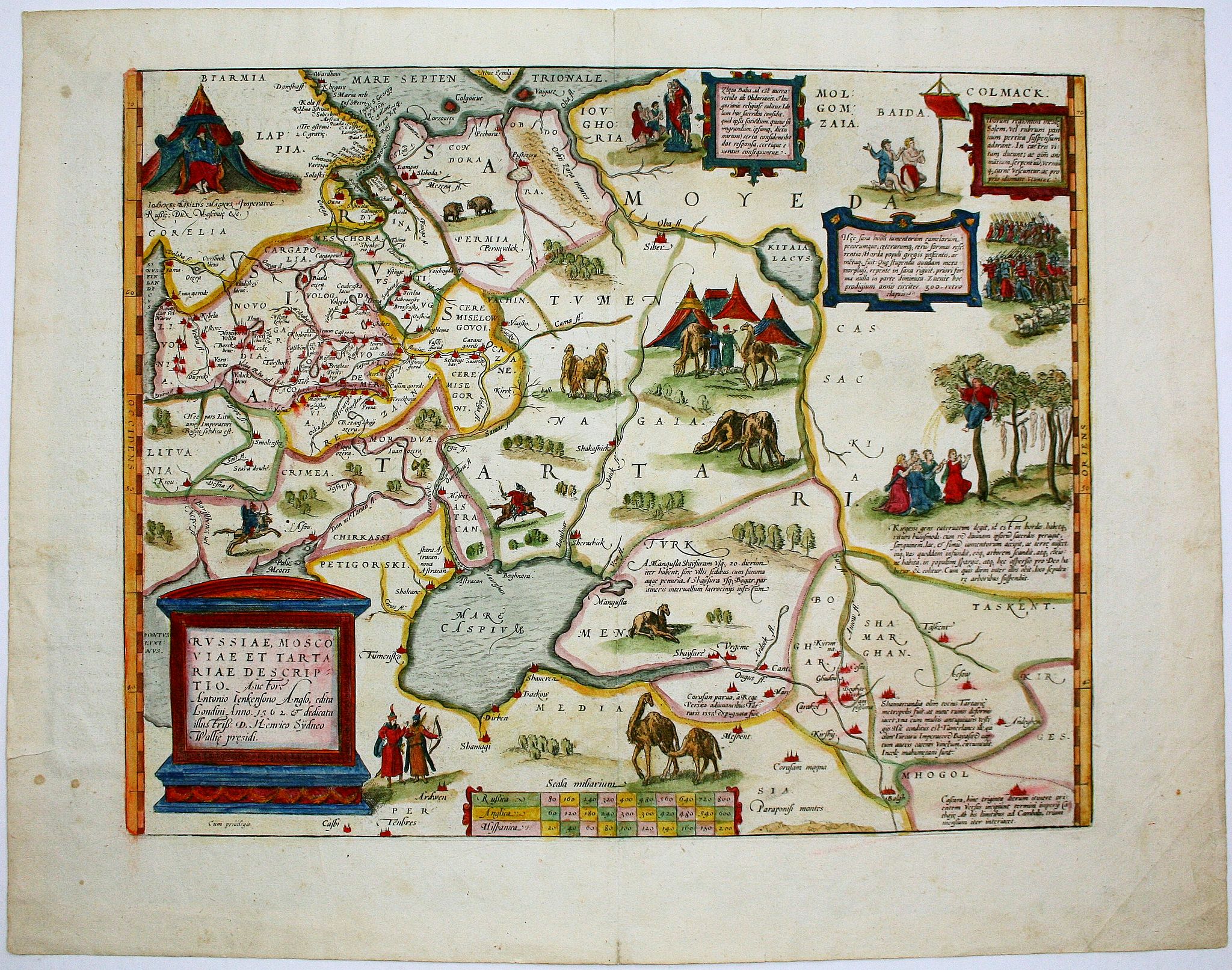 ORTELIUS, A., Russiae, Moscoviae et Tartariae Descriptio., antique map, old maps