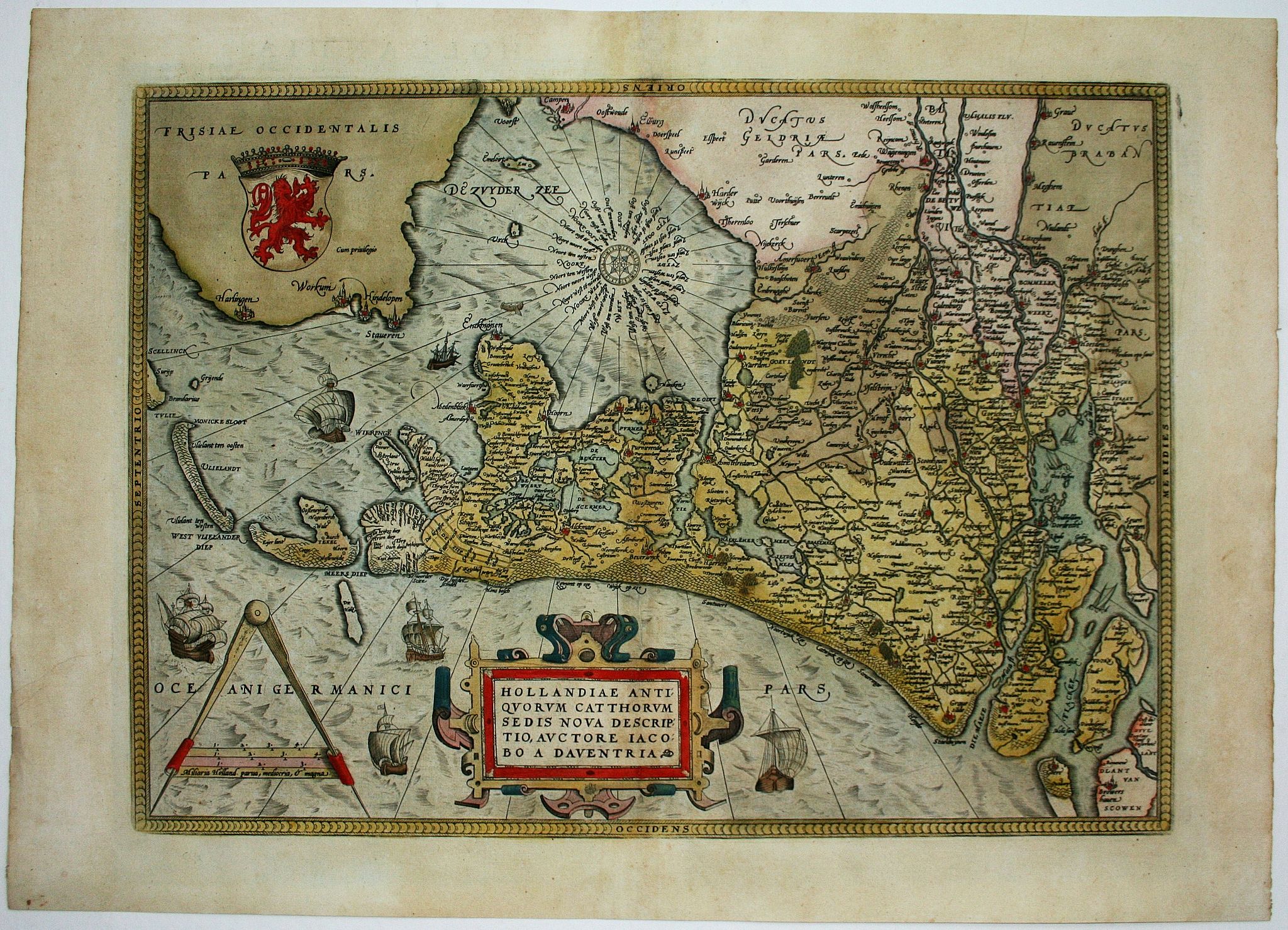 ORTELIUS, A., Hollandiae Antiquorum., antique map, old maps