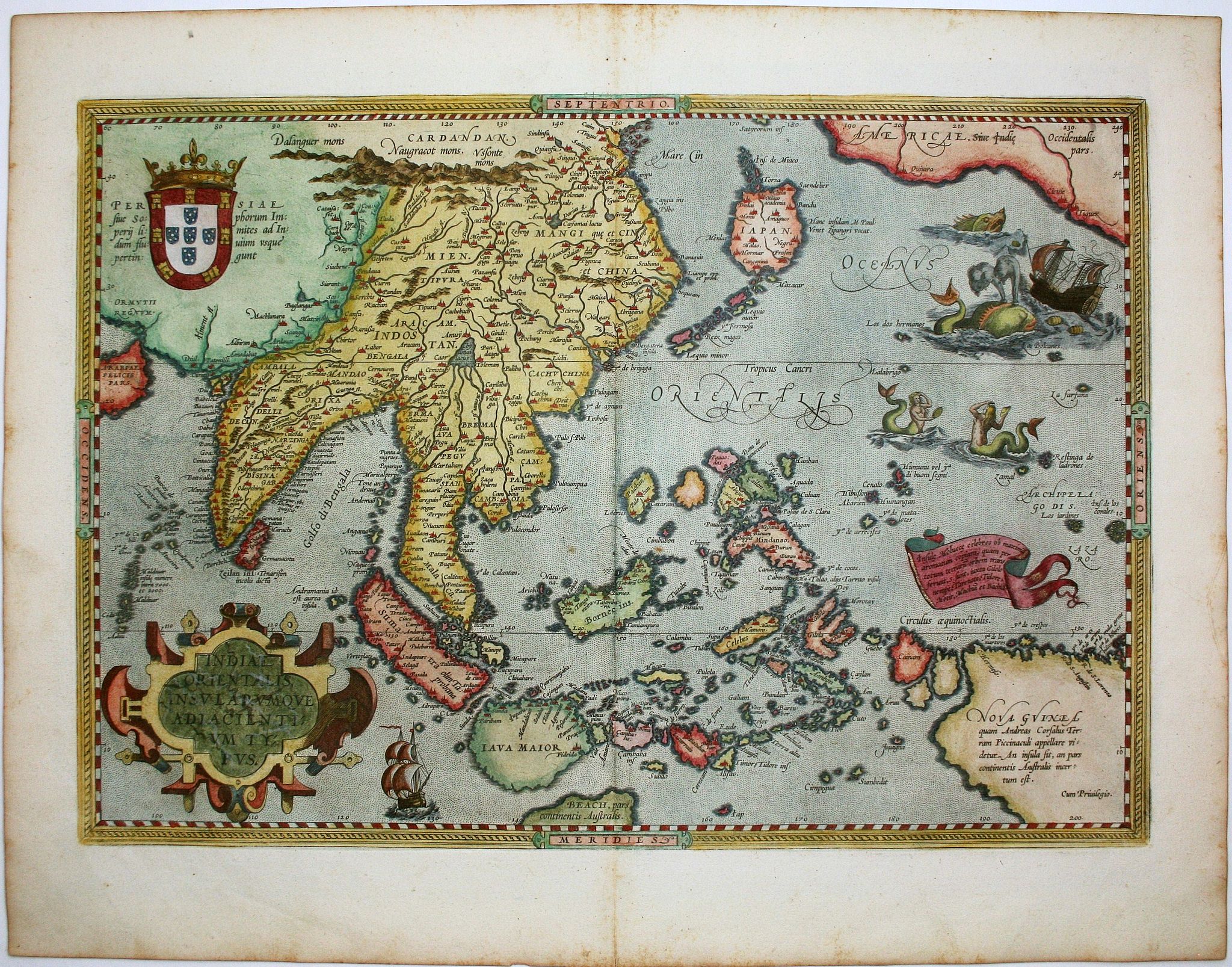 ORTELIUS, A., Indiae Orientalis, Insularumque Adiacientium Typus. . ., antique map, old maps