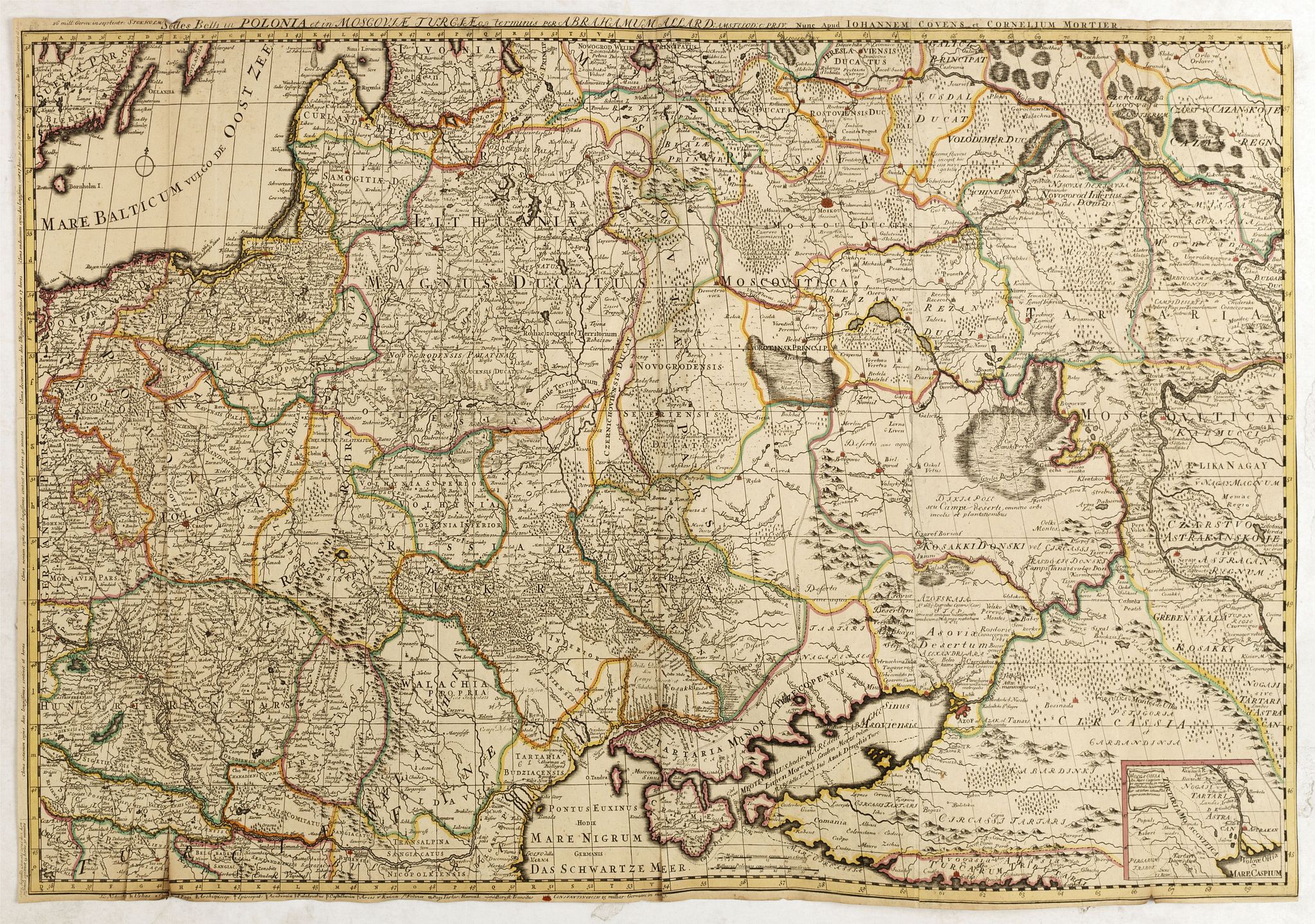 COVENS, J./ MORTIER, C., Sades Belli in POLONIA et in Moscovia . . ., antique map, old maps