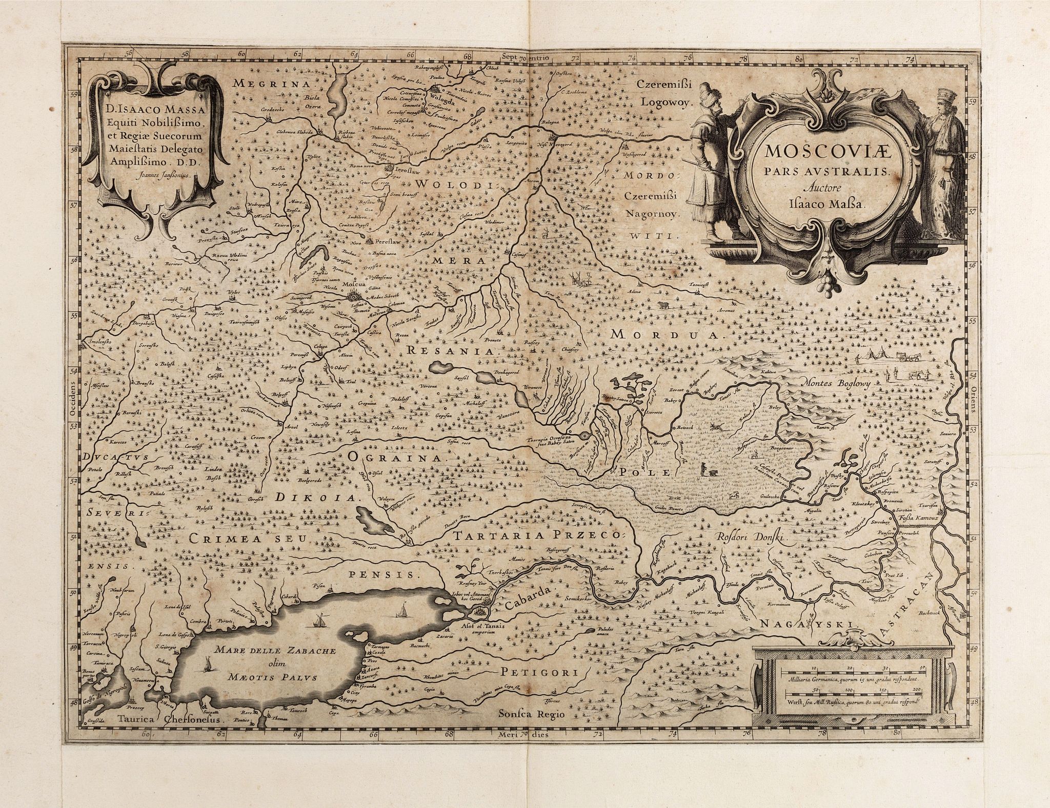 JANSSONIUS, J., Moscoviae pars australis…, antique map, old maps