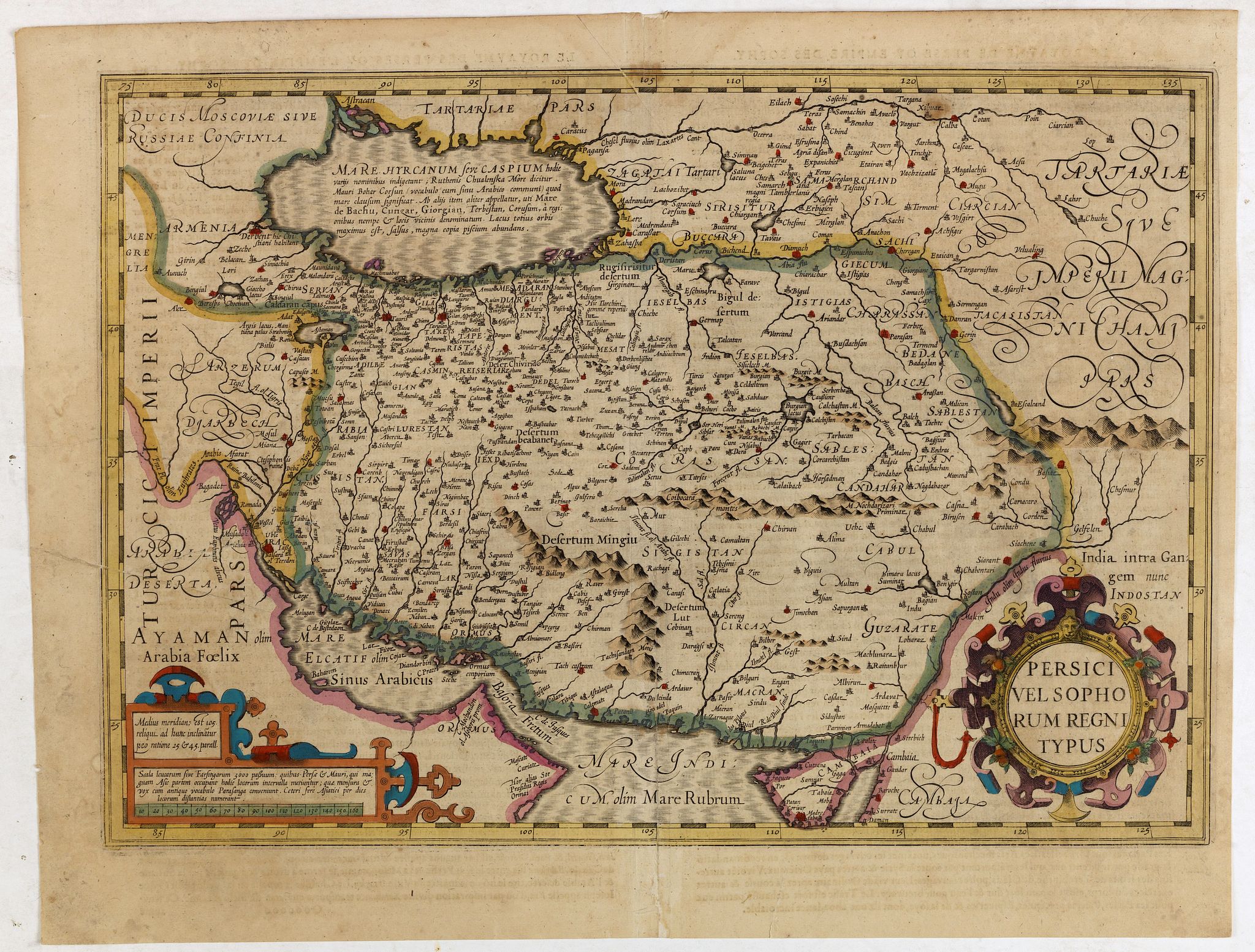 MERCATOR, G / HONDIUS, J., Persici vel sopho rum regni typus., antique map, old maps
