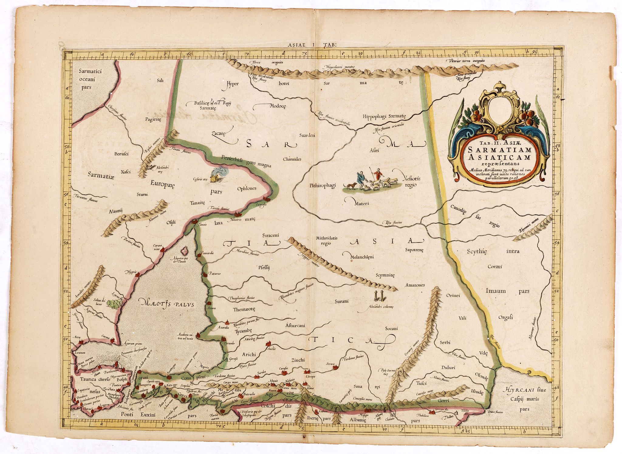 MERCATOR, G., Tab. II. Asiae Sarmatiam Asiaticam repraesentans., antique map, old maps