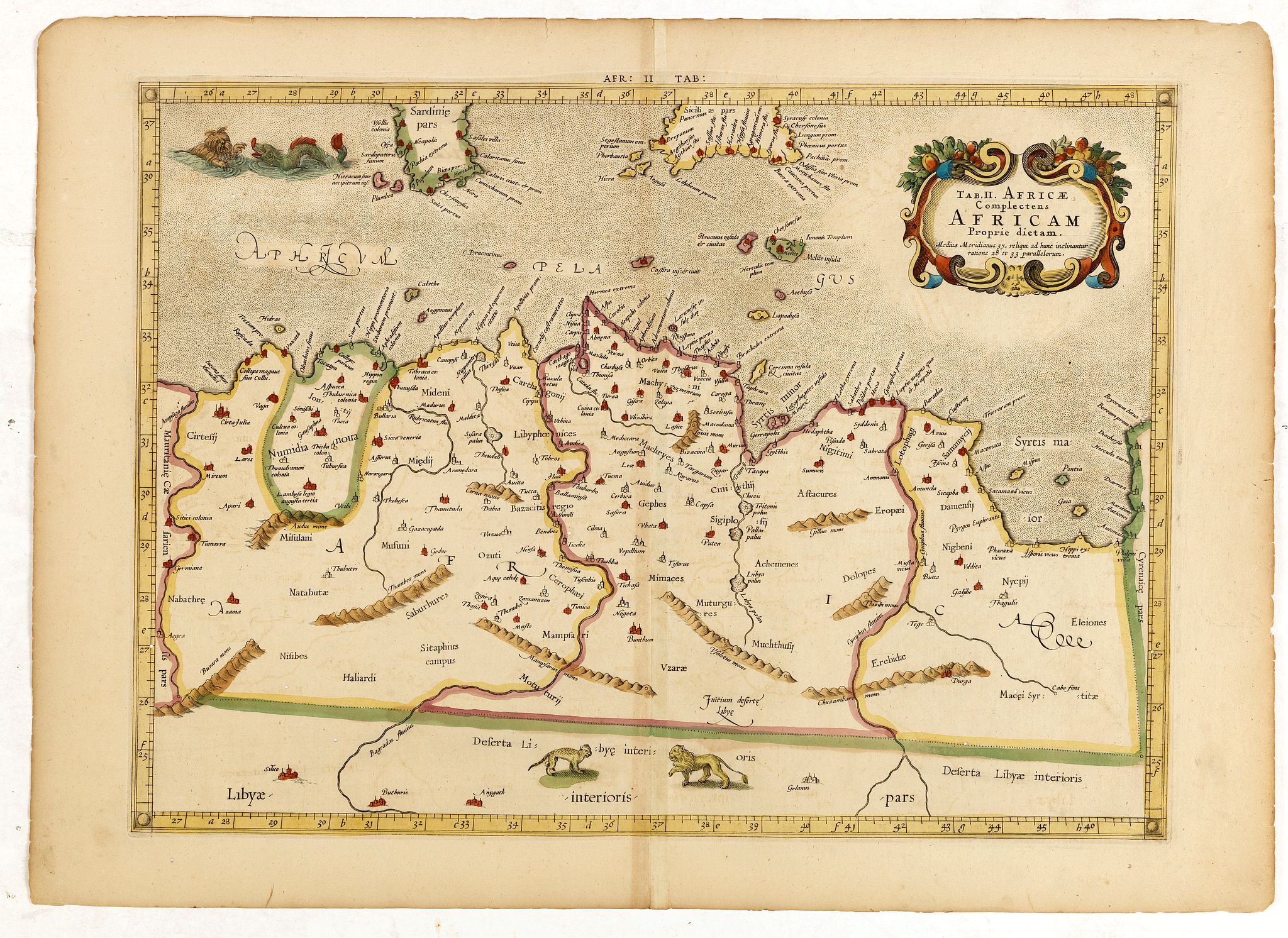 MERCATOR, G. / PTOLEMY, C., Tab.II AFRICAE, Complectens AFRICAM Proprie dictam.., antique map, old maps