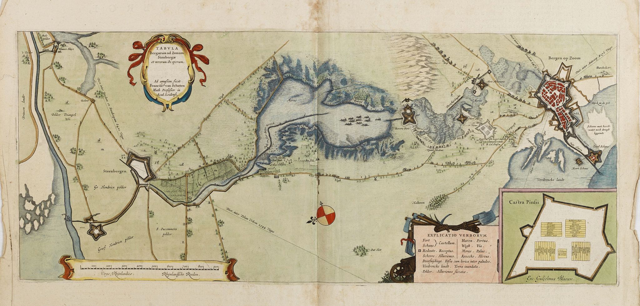BLAEU, W., Tabula Bergarum ad Zoman Stenbergae., antique map, old maps
