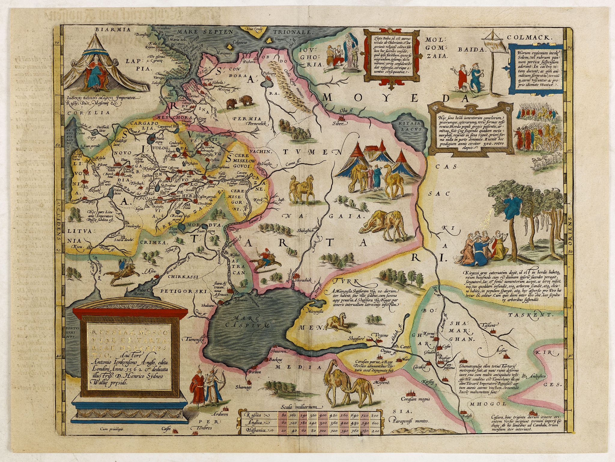 ORTELIUS, A., Russiae, Moscoviae et Tartariae Descriptio., antique map, old maps