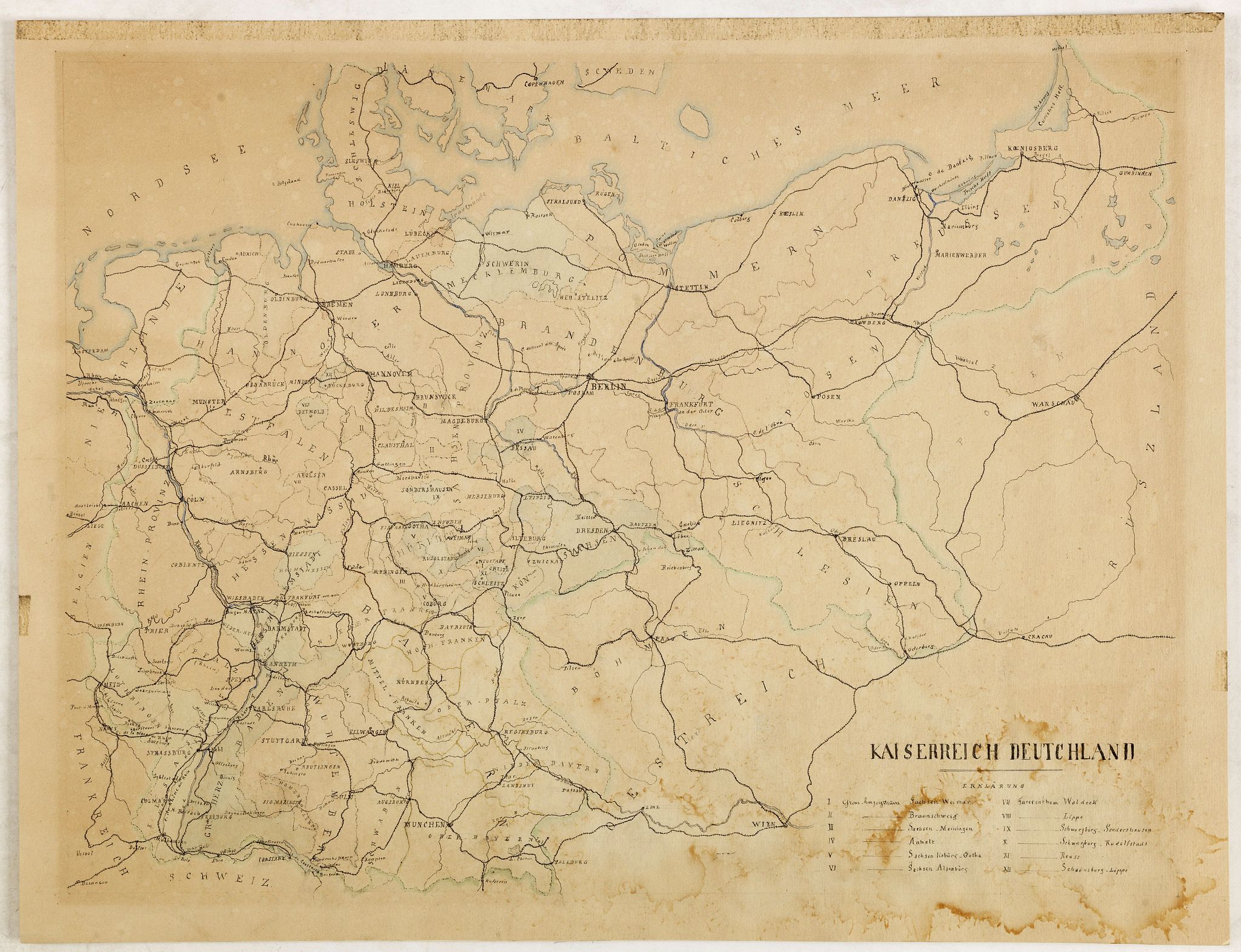 ANONYMOUS, Kaiserreich Deutschland., antique map, old maps