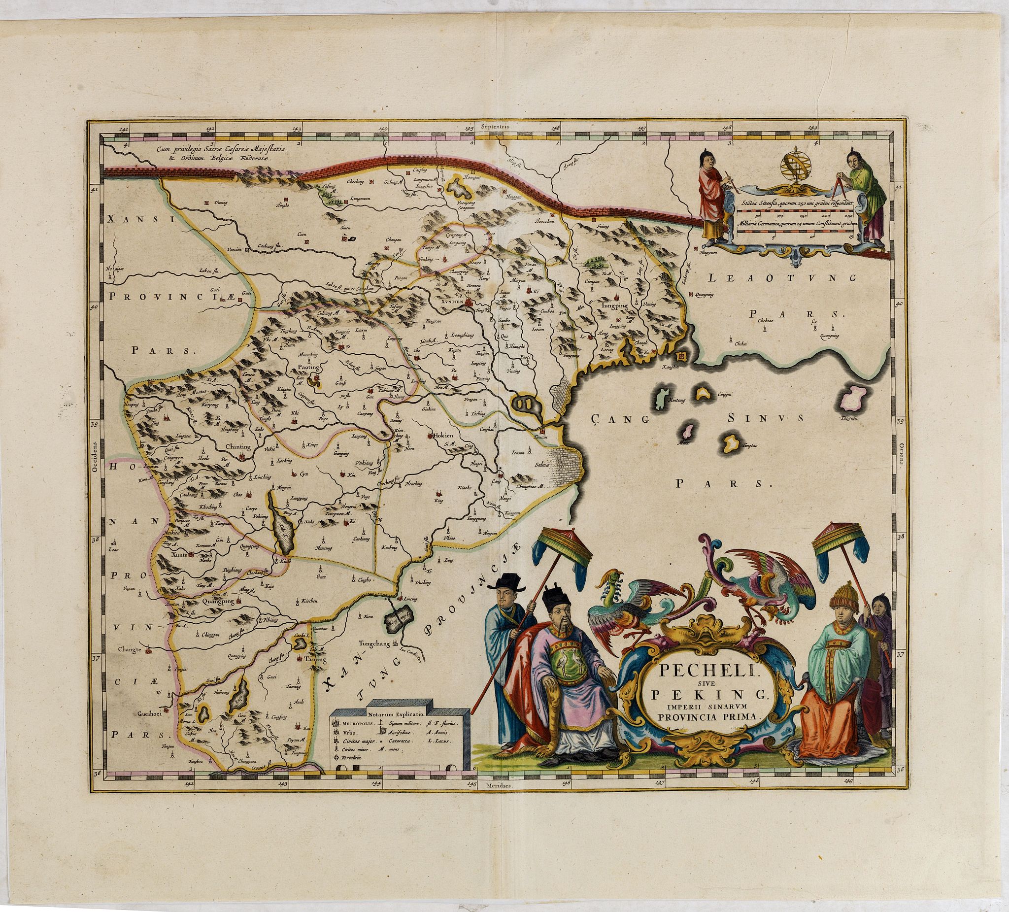 BLAEU, W., Pecheli sive Peking imperii sinarum provincia prima., antique map, old maps