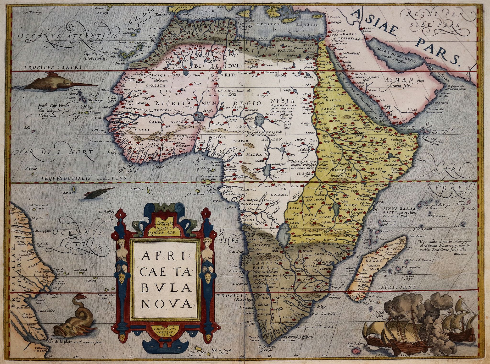 ORTELIUS, A., Africae Tabula Nova., antique map, old maps