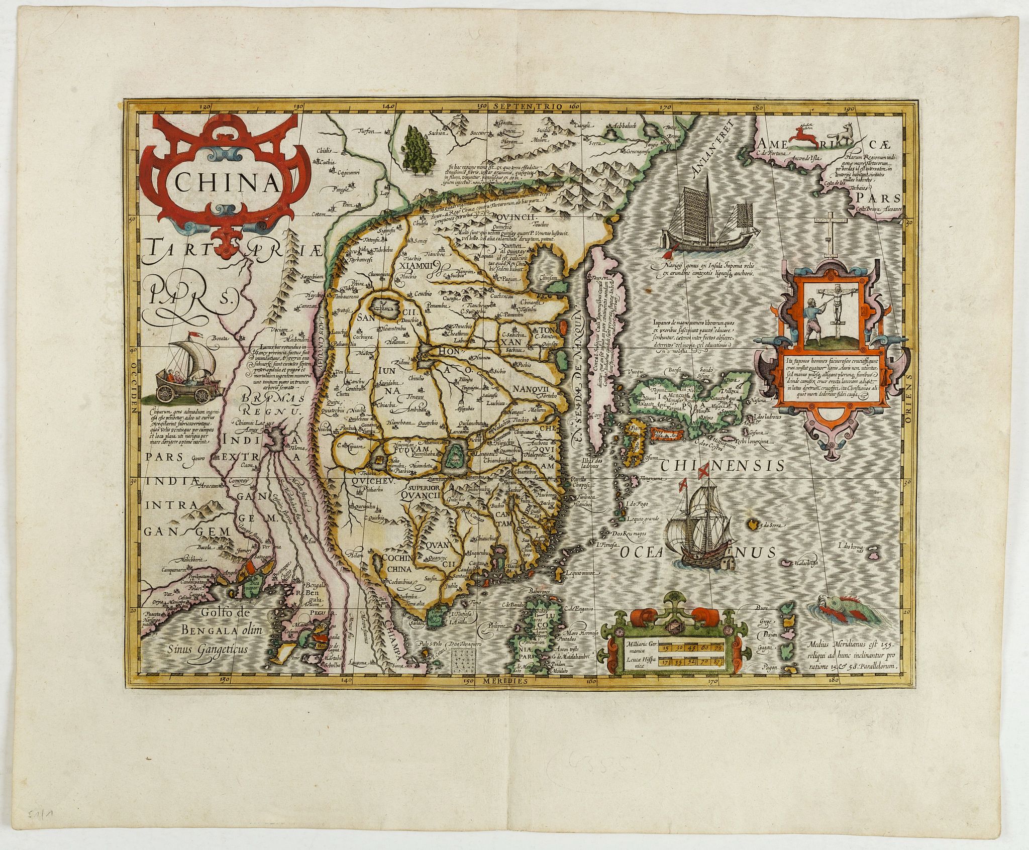 MERCATOR, G./ HONDIUS, J., China., antique map, old maps