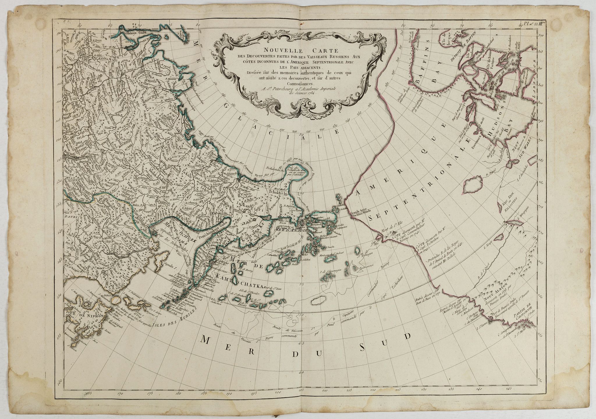 SANTINI, P. / REMONDINI, M., Nouvelle carte des decouvertes faites. . ., antique map, old maps