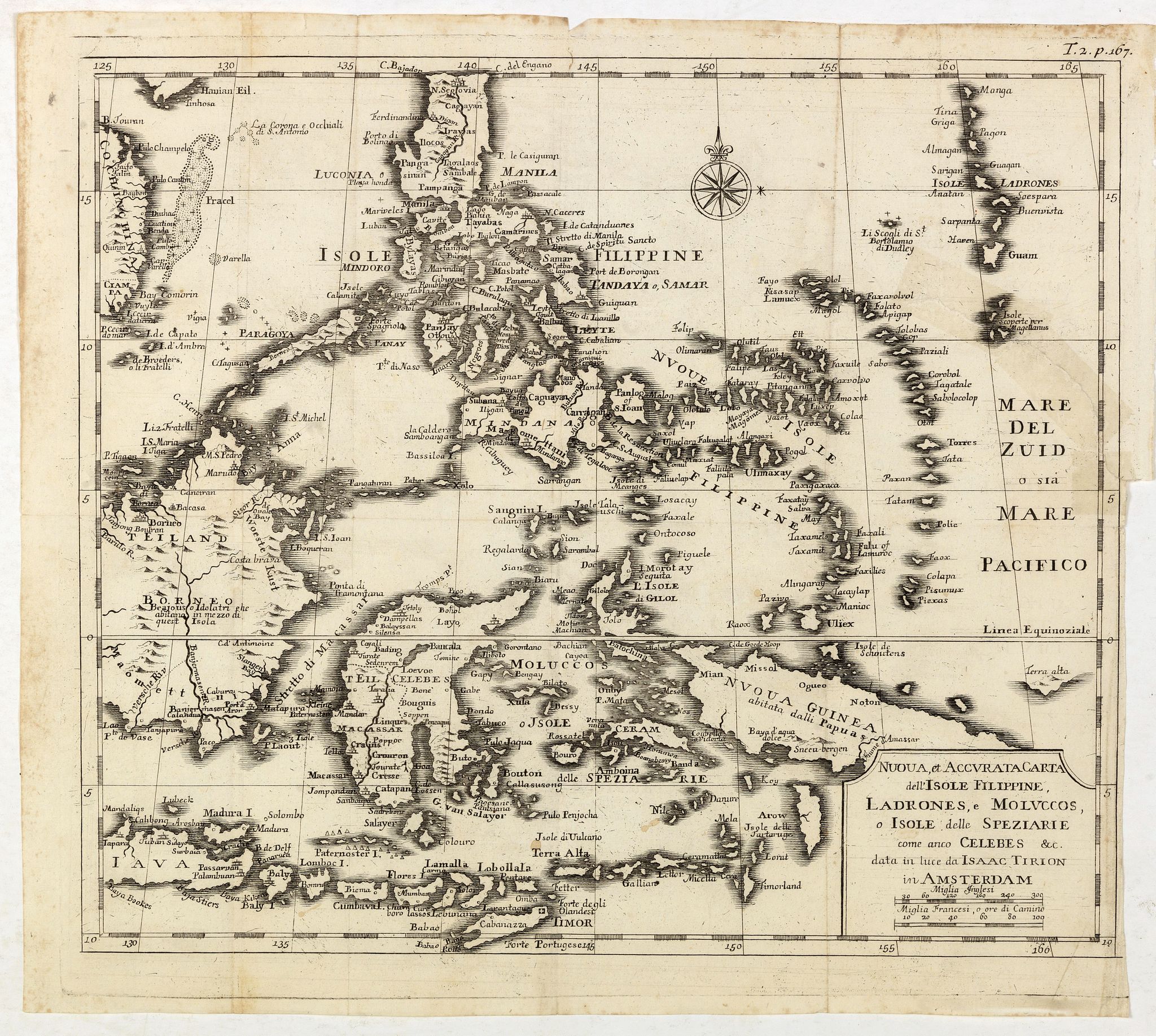 ALBRIZZI, G., Nuova et Accurata Carta dell' Isole Filippine, Ladrones, a Moluccos o Isole della Speziarie come anco Celebes &c., antique map, old maps