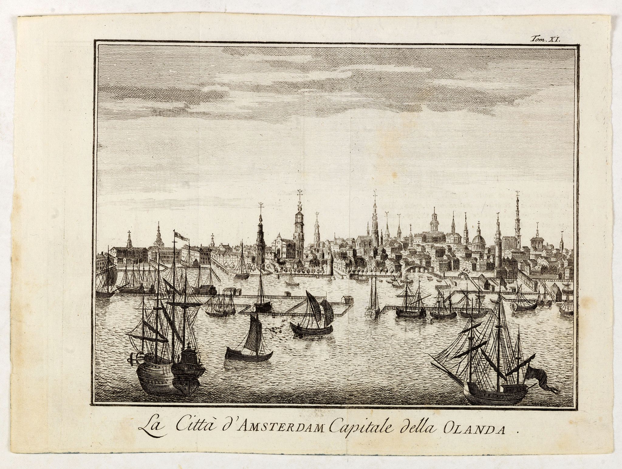 ALBRIZZI, G., La Citta d'Amsterdam Capitale della Olanda., antique map, old maps