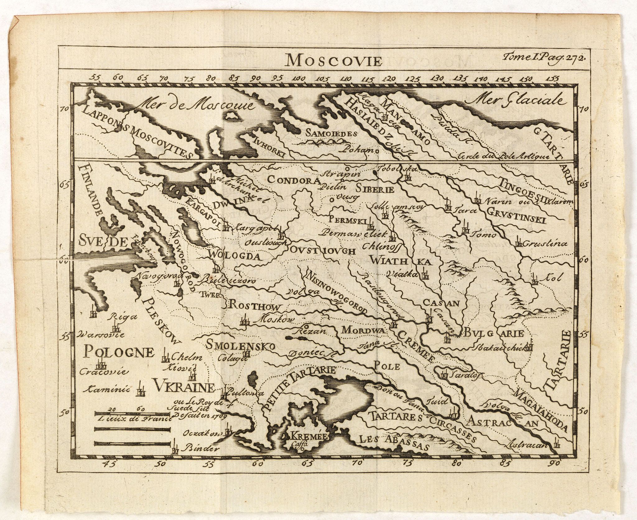 DELISLE, G. after, Moscovie., antique map, old maps