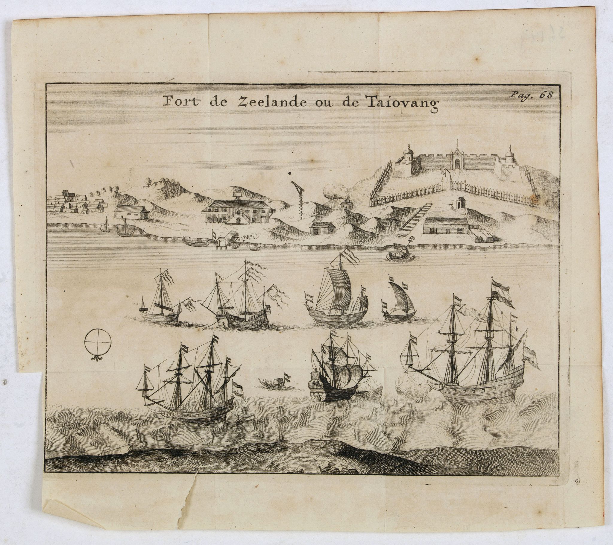 DE RENNEVILLE, R.A.C., Fort de Zeelande ou de Taiovang., antique map, old maps