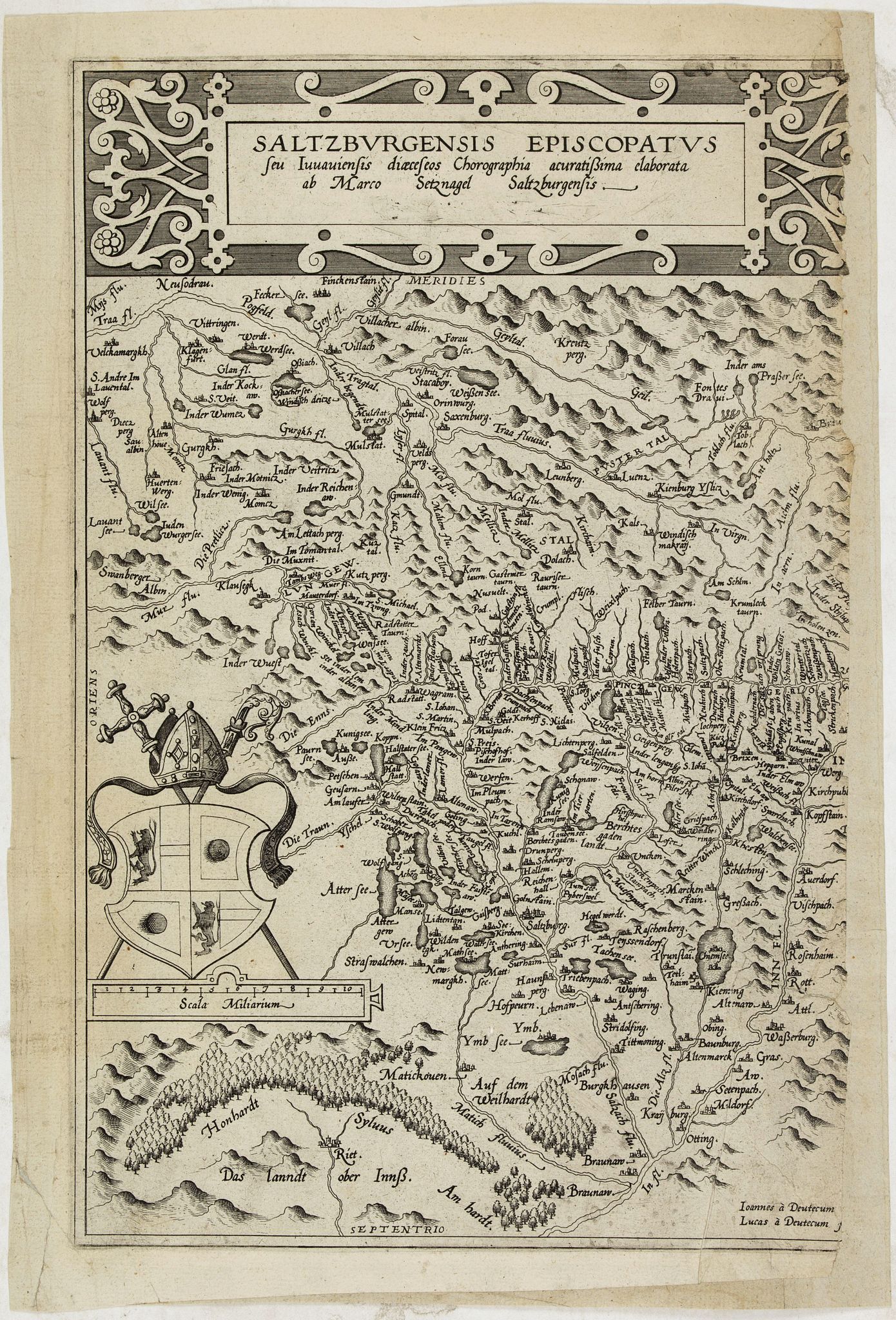 DE JODE, G., Saltzburgensis episcopatus., antique map, old maps