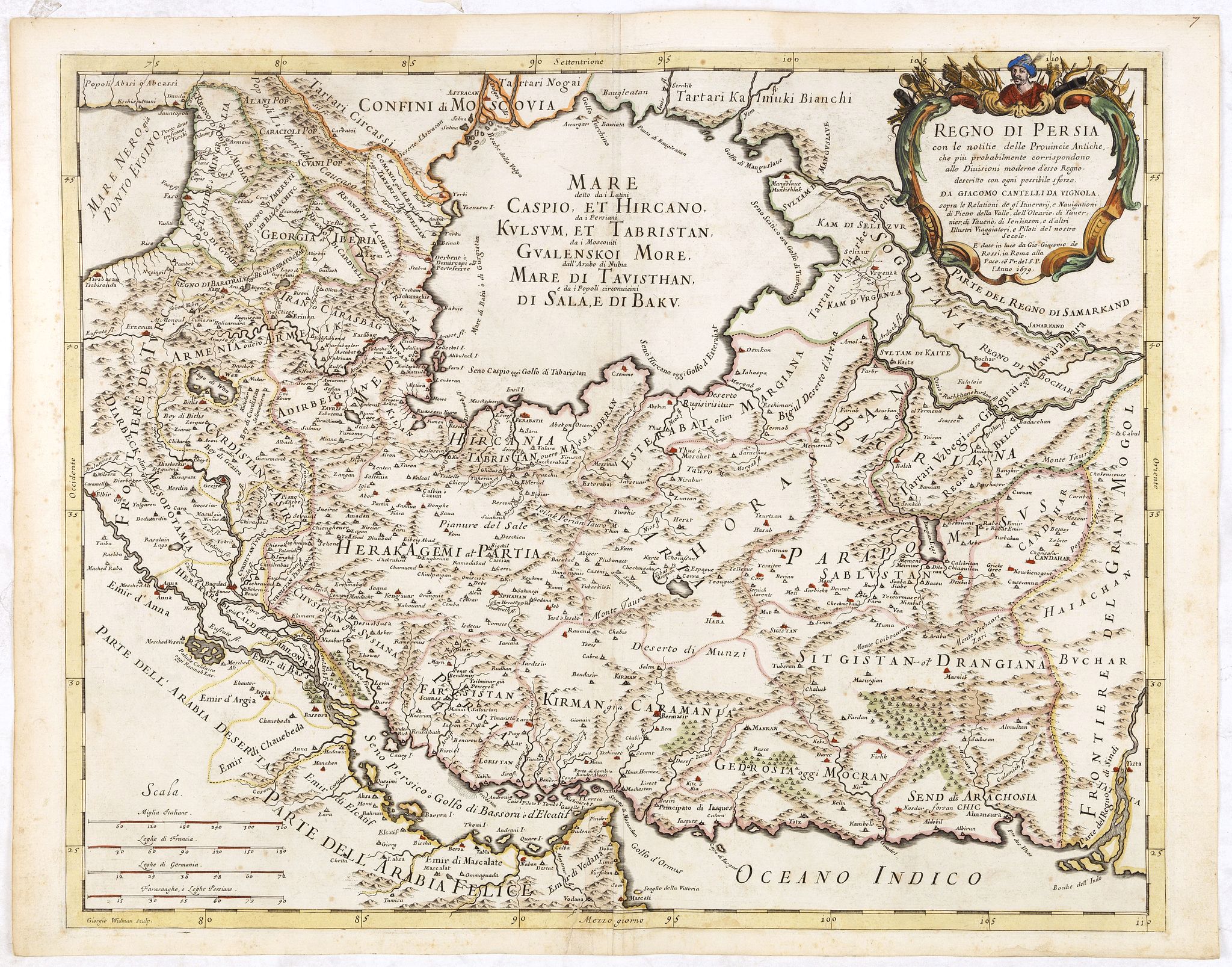 ROSSI, G.G. / CANTELLI DA VIGNOLA, G., Regno di Persia. . ., antique map, old maps