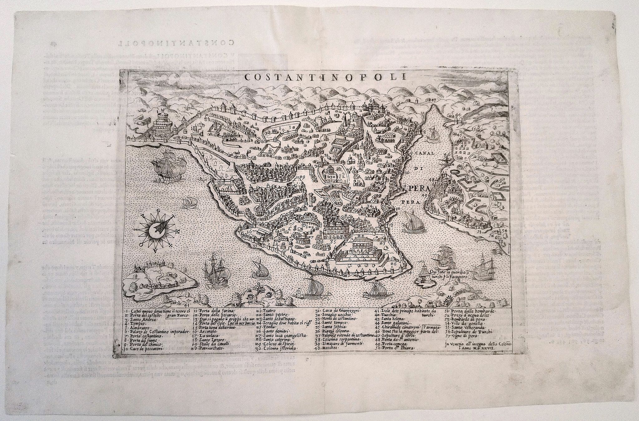 FORLANI, P. / BALLINO, G., Constantinopoli, antique map, old maps