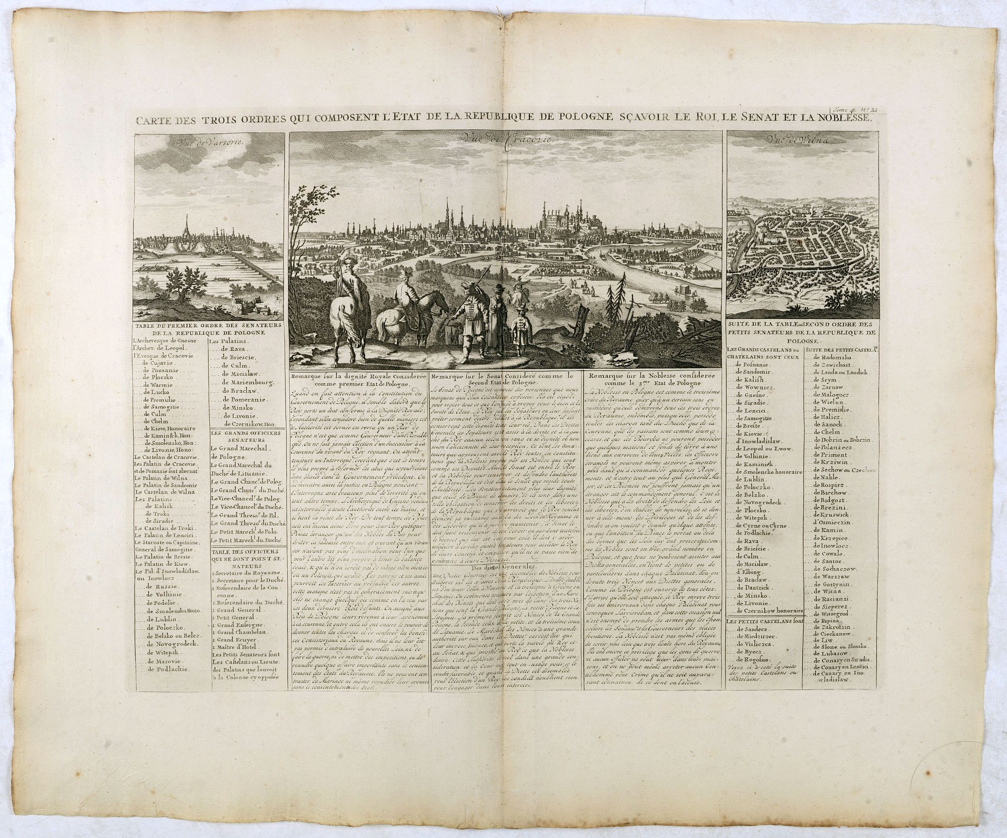 CHATELAIN, H., Carte Des Trois Ordres Qui Composent L'Etat De La Republique De Pologne…, antique map, old maps