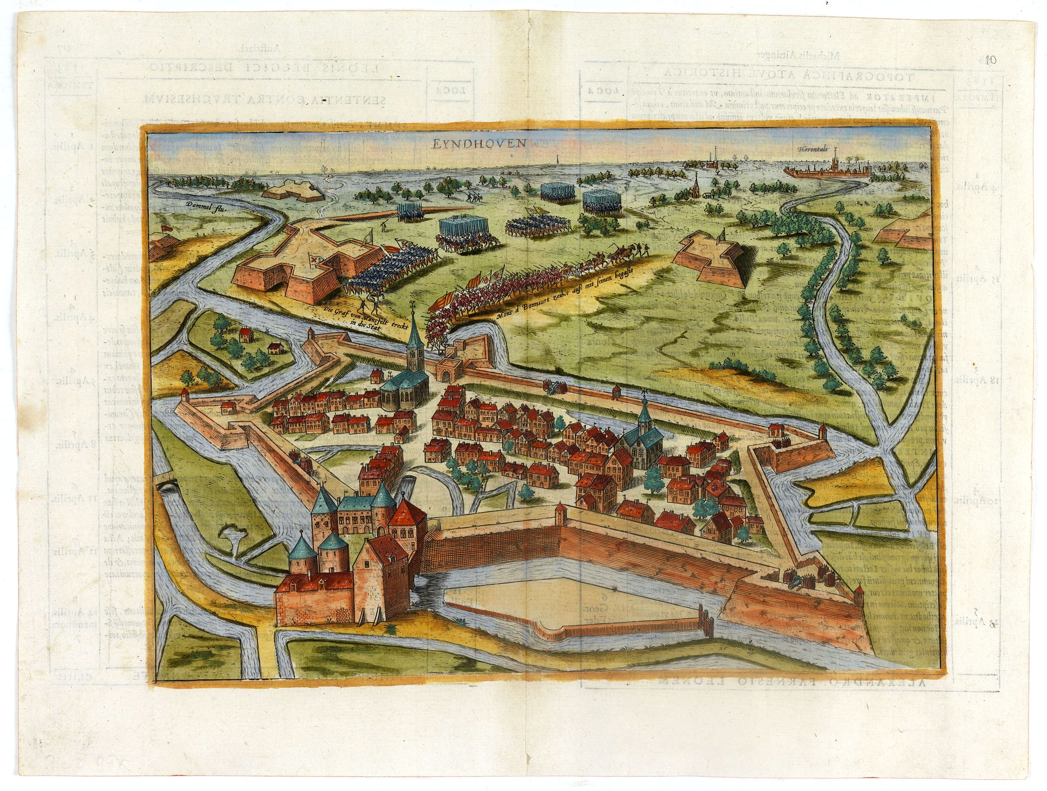 HOGENBERG, F. / EYTZINGER, EYNDHOVEN - Nach dem Eindhoven mitt kriegs macht. . . ., antique map, old maps