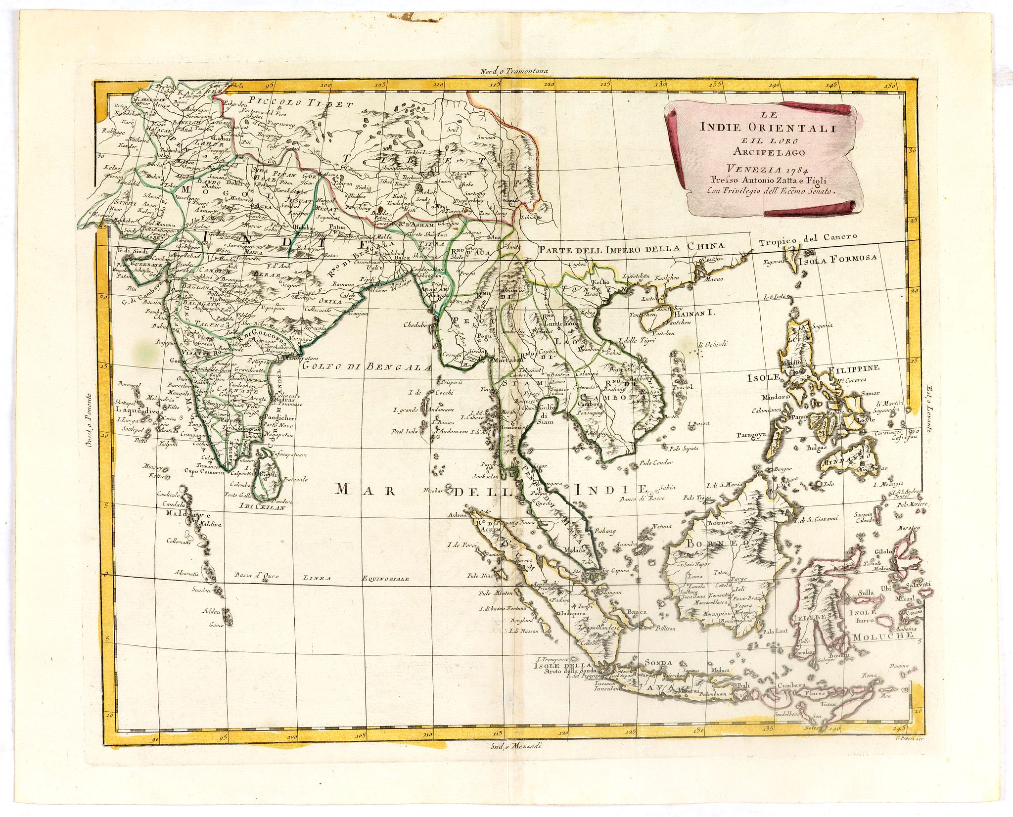 ZATTA, A, Le Indie Orientali E Il Loro Arcipelago . . ., antique map, old maps