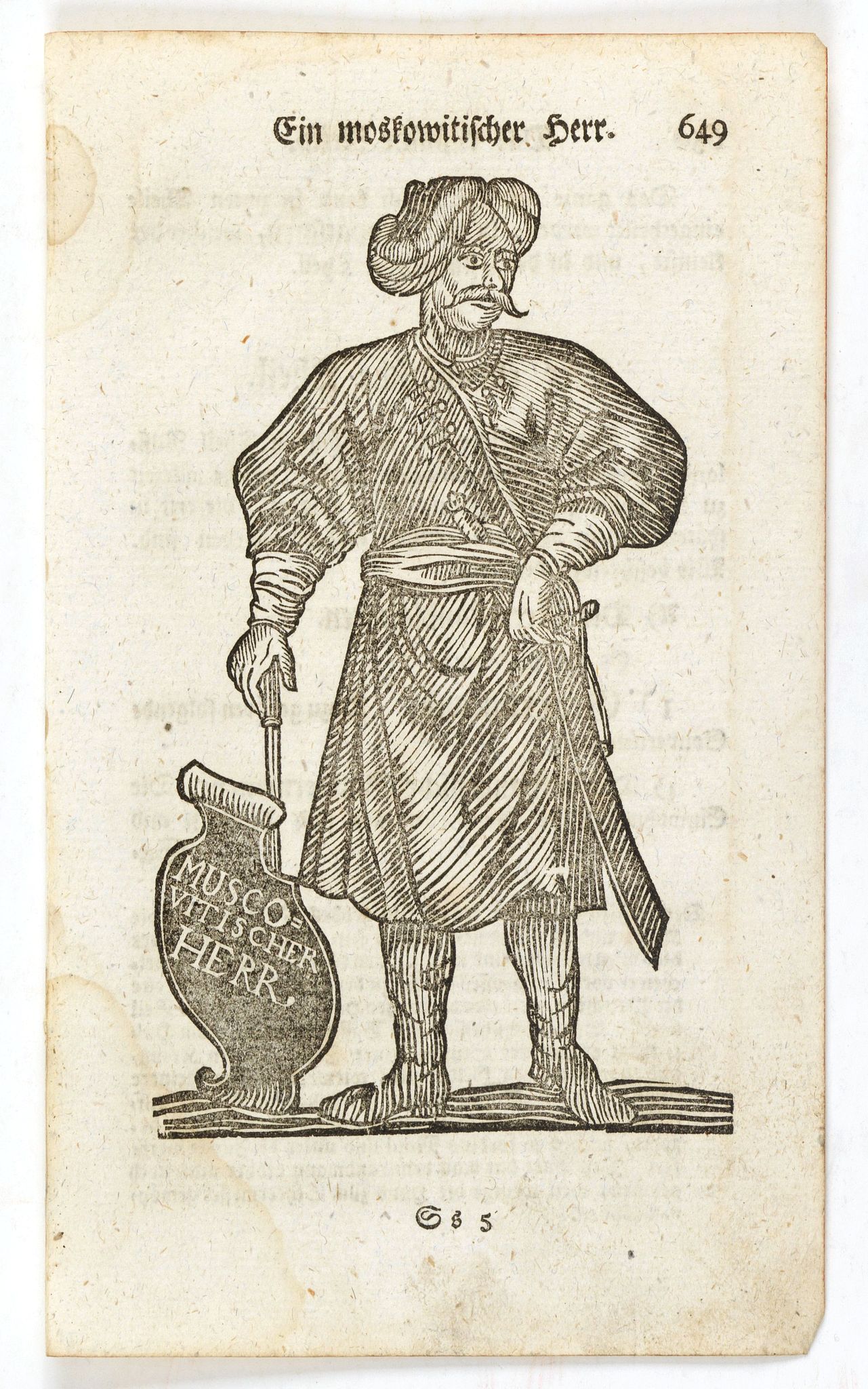 FUNCKEN, J.M., Ein Muscovitischer Herr., antique map, old maps