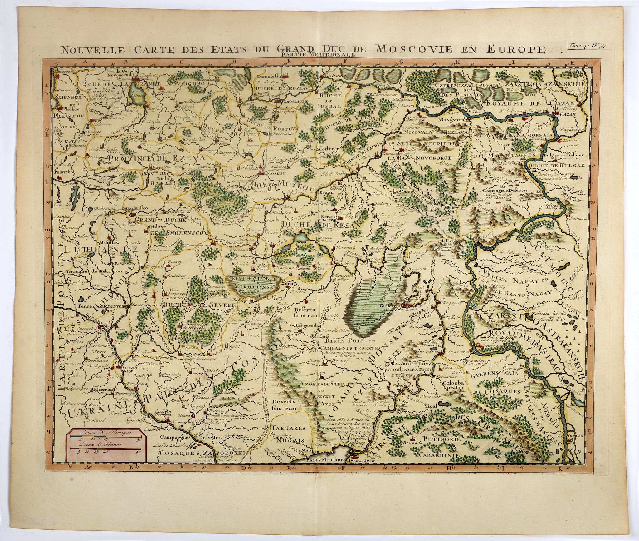 CHATELAIN, H., Nouvelle carte des etats du grand duc de Moscovie en Europe., antique map, old maps