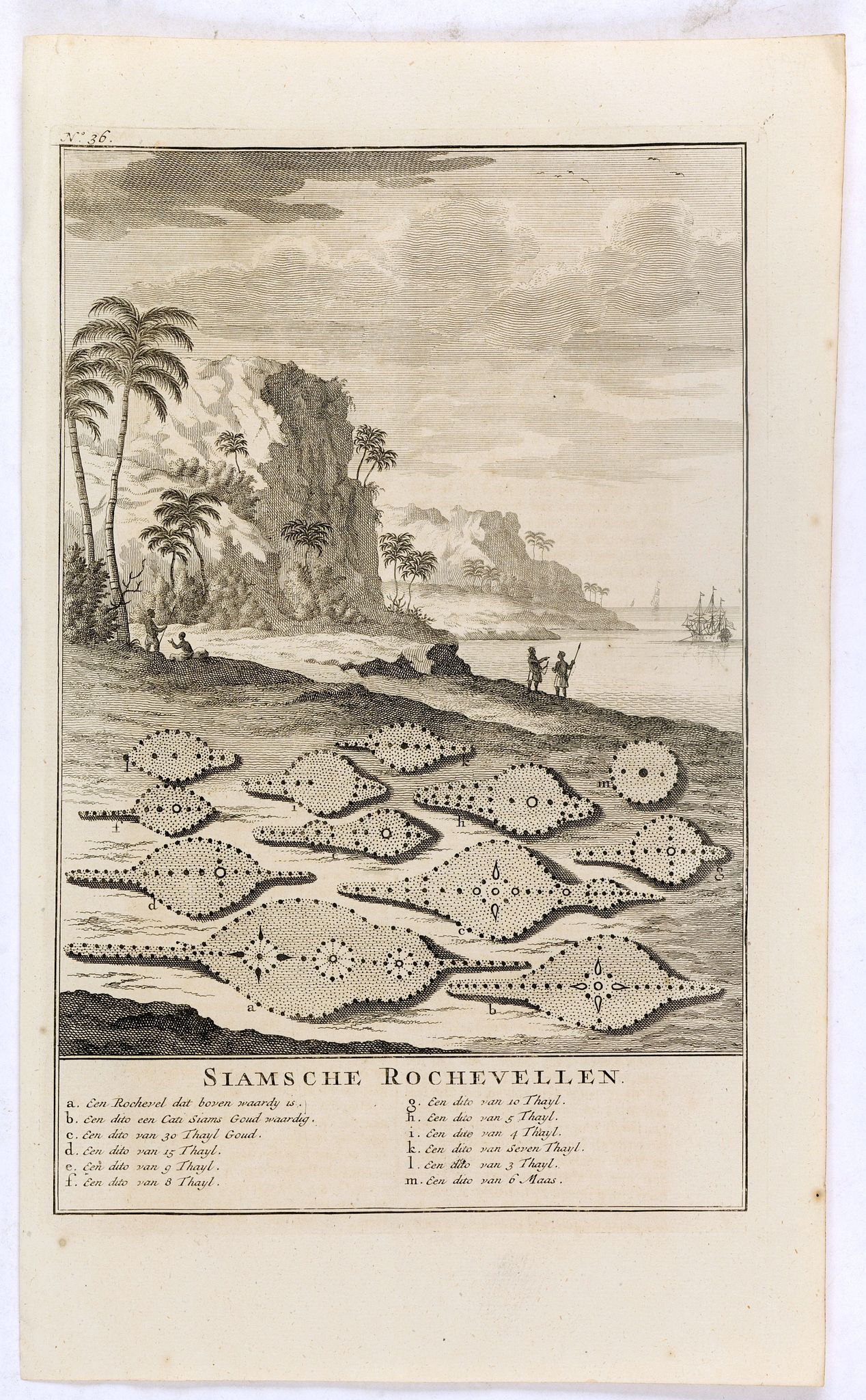 VALENTIJN, F., Siamsche Rochevellen., antique map, old maps