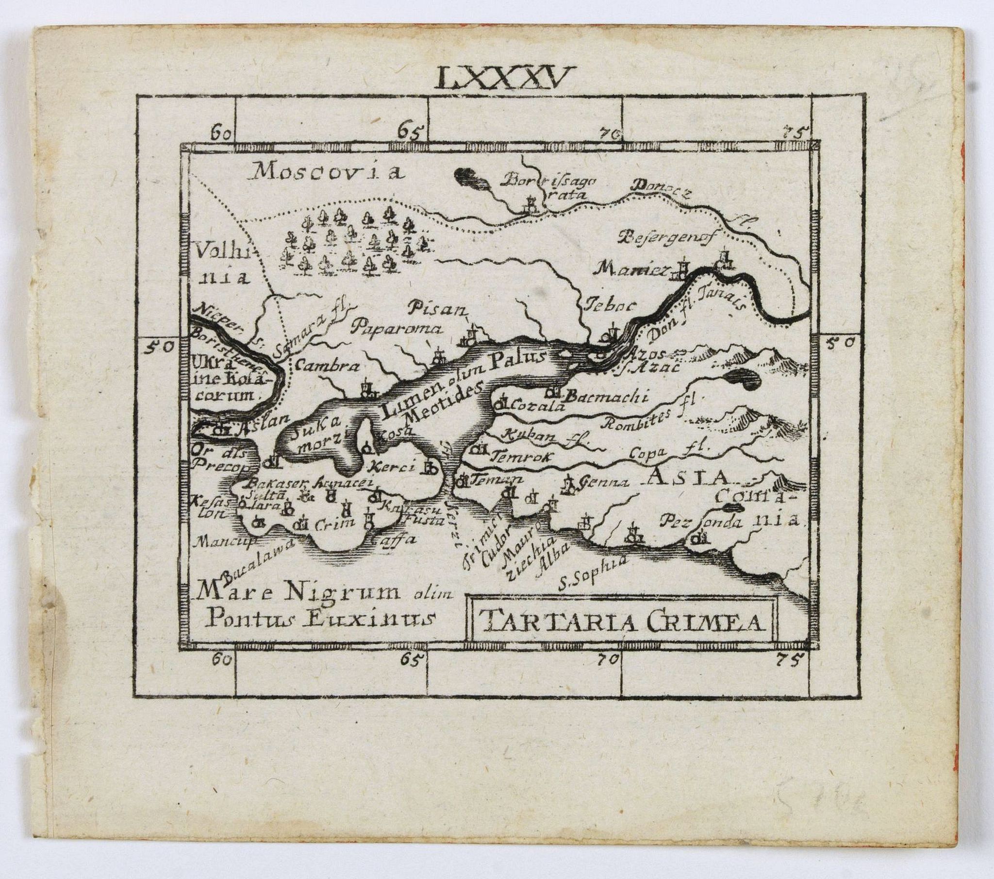 MULLER, J., Tartaria Crimea., antique map, old maps
