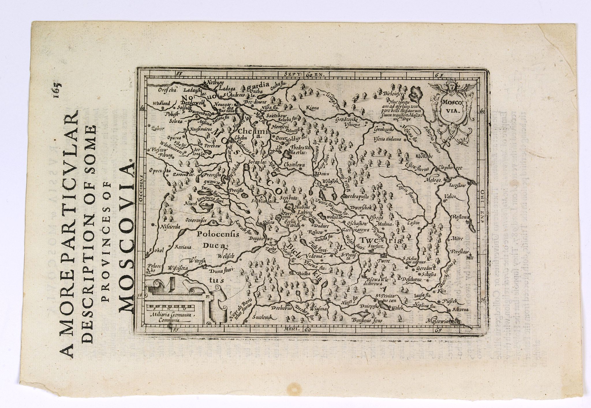 MERCATOR, G. / HONDIUS, J., A More Particular Description of some Provinces of Moscovia., antique map, old maps