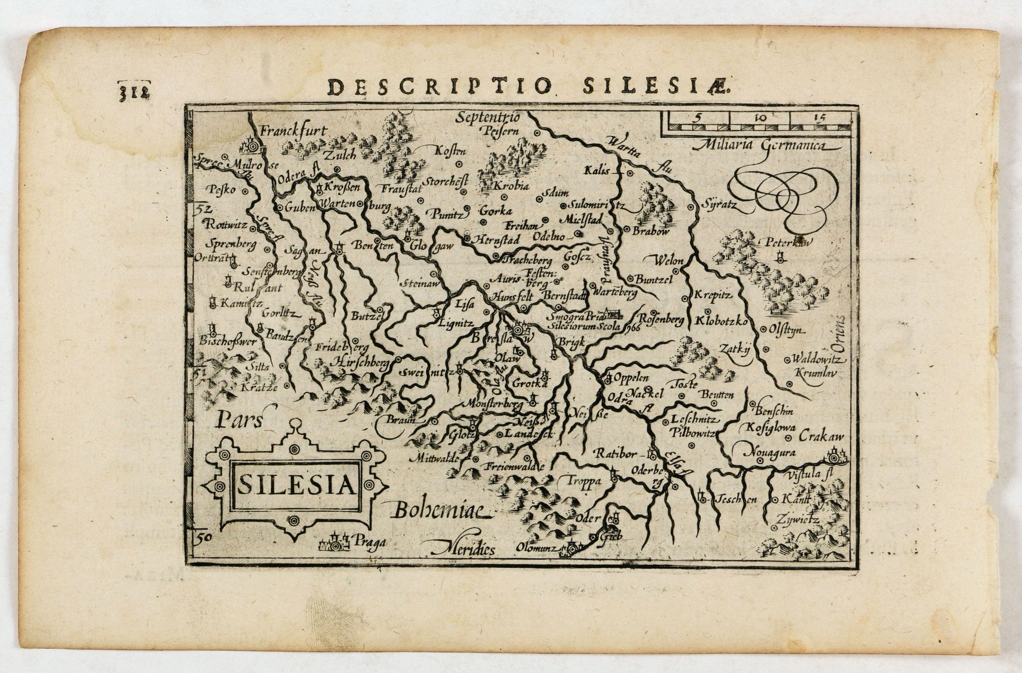 LANGENES, B. / BERTIUS, P., Descriptio Silesiae / Silesia., antique map, old maps