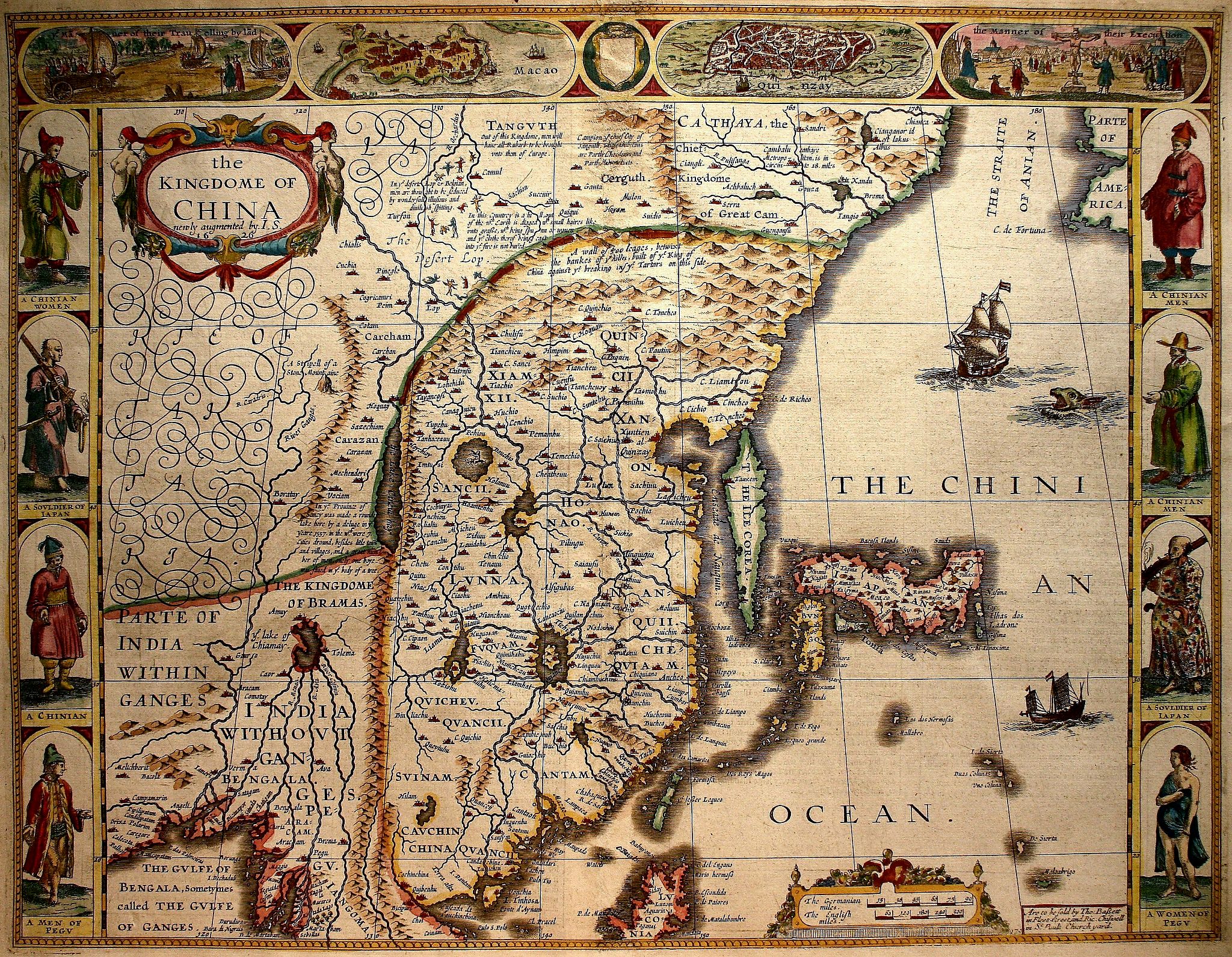 SPEED, J., The Kingdome of China., antique map, old maps