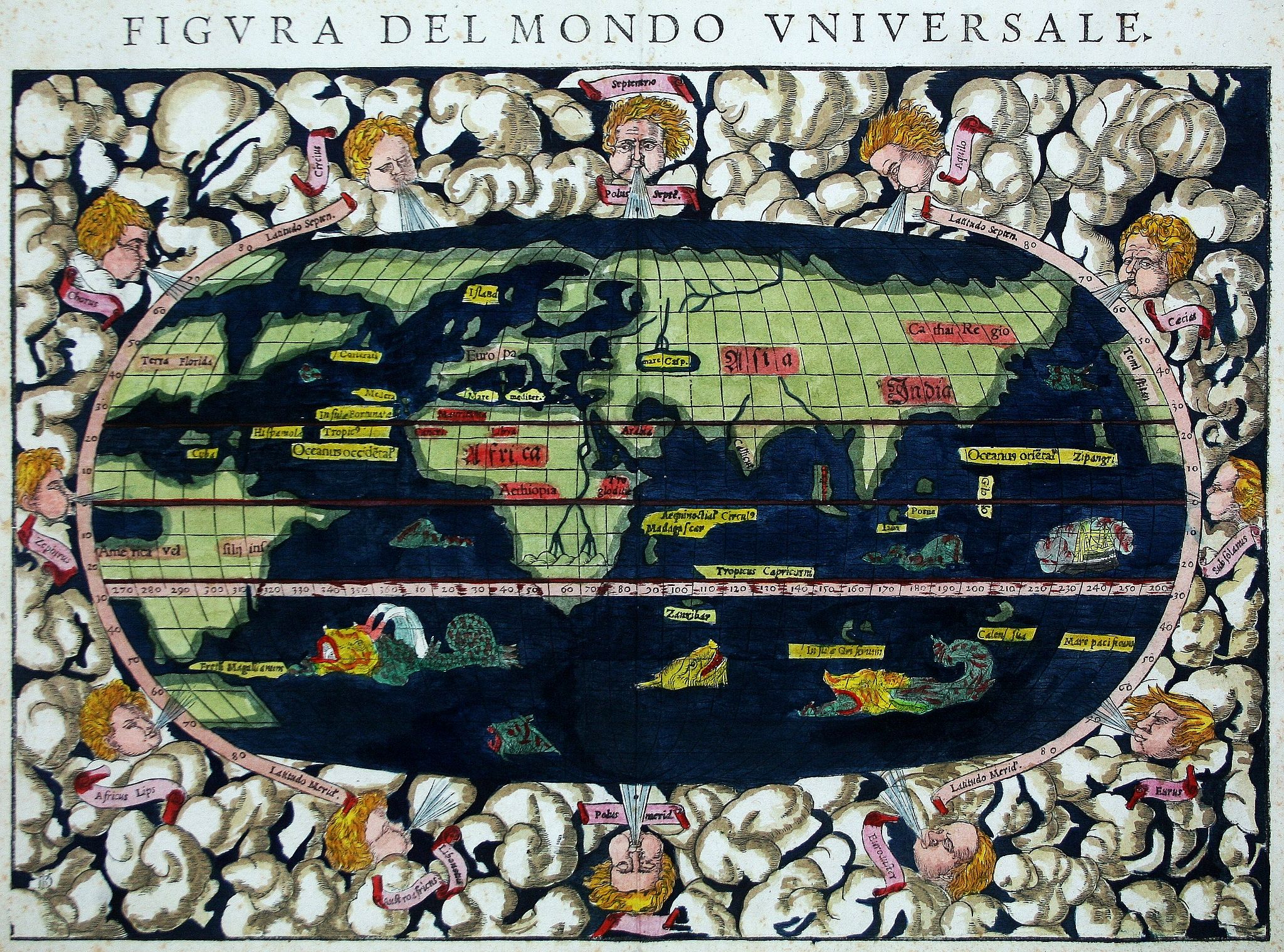 MÜNSTER, S., Typus Universalis., antique map, old maps