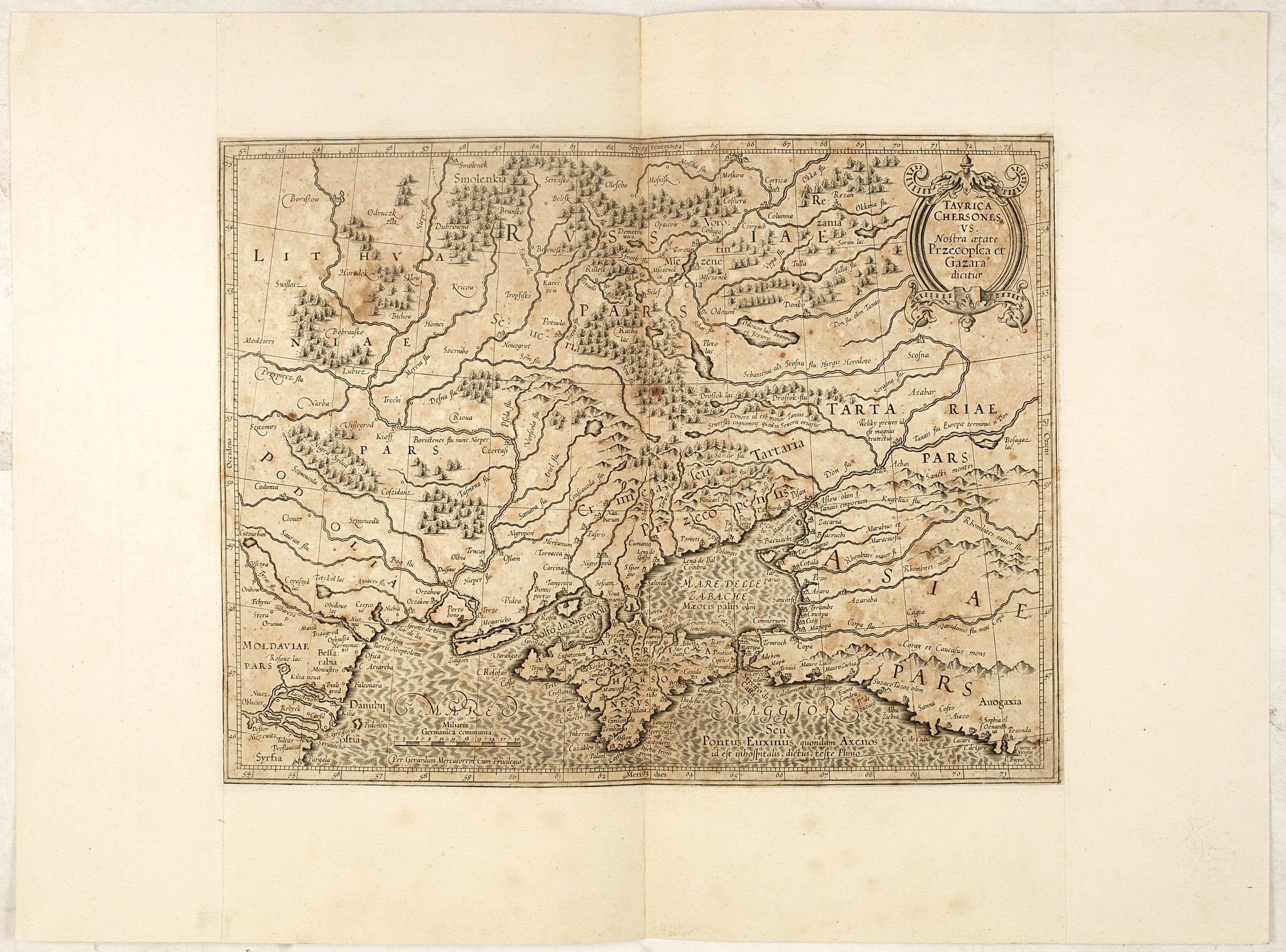 MERCATOR, G. / HONDIUS, J., Taurica Chersonesus, Nostra aetate Prezecopsca, et Gazara dicitur., antique map, old maps
