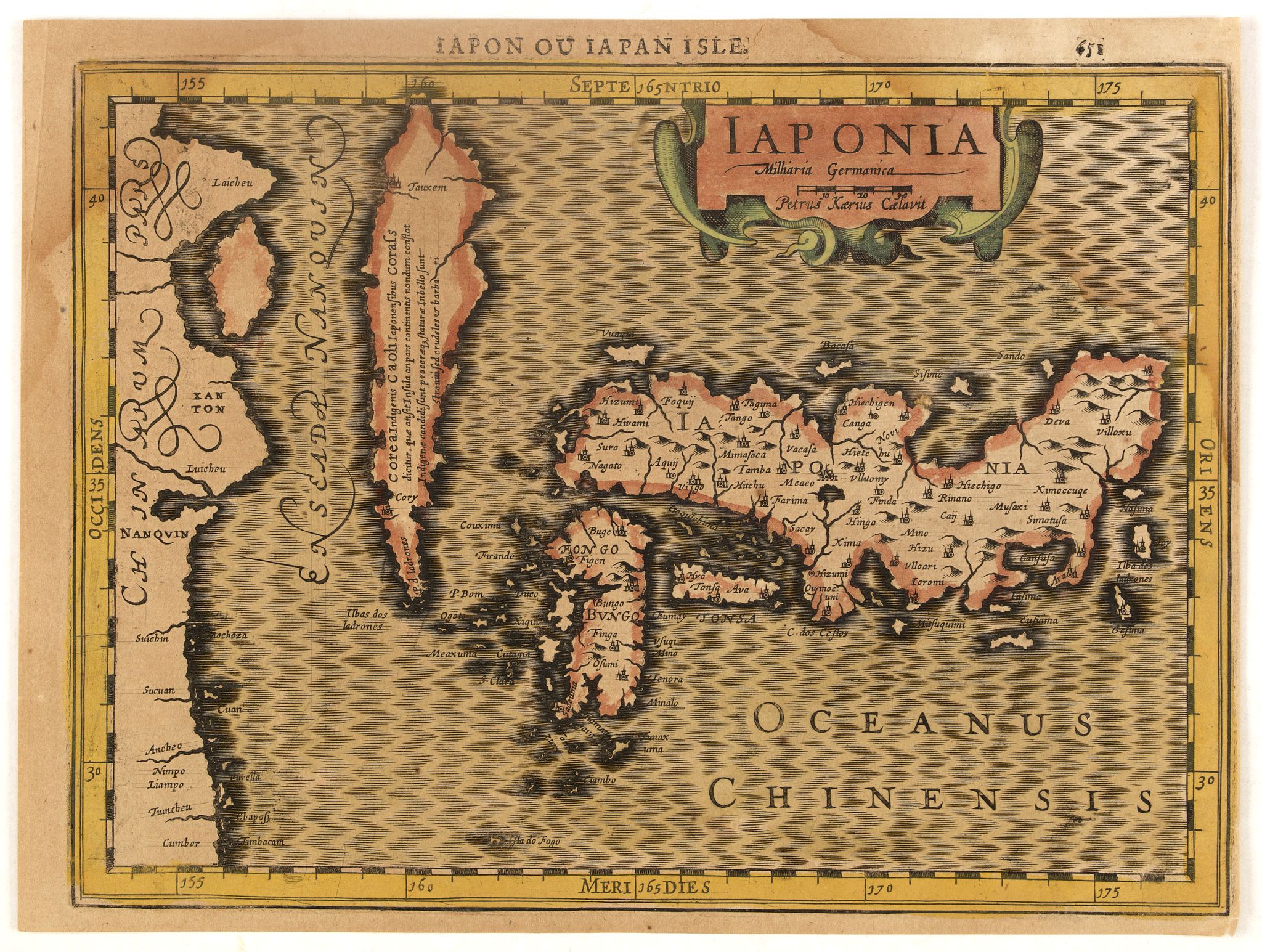 MERCATOR, G. / CLOPPENBURGH, J.E., IAPONIA., antique map, old maps