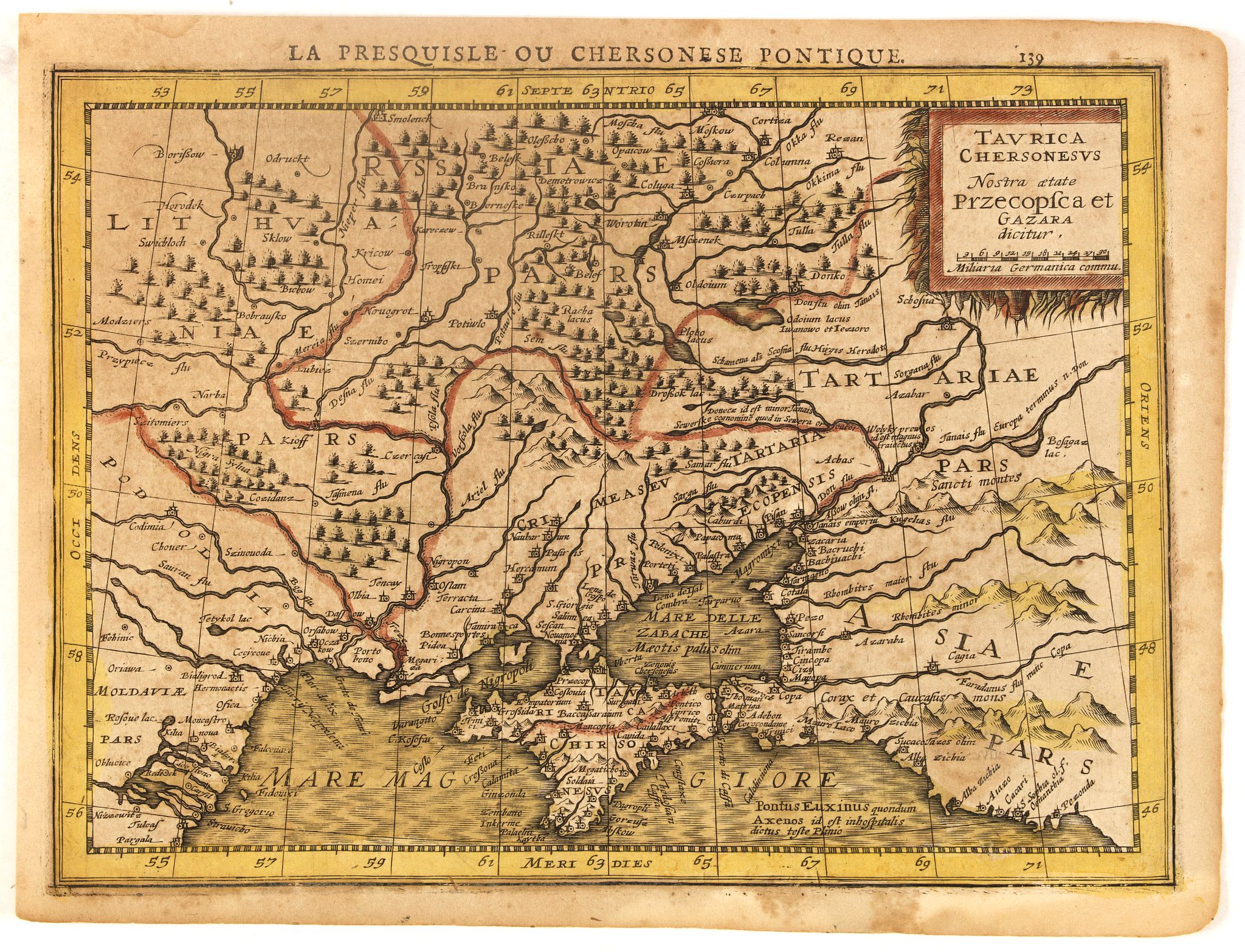 MERCATOR, G. / CLOPPENBURGH, J.E., Taurica Chersonesus . . ., antique map, old maps