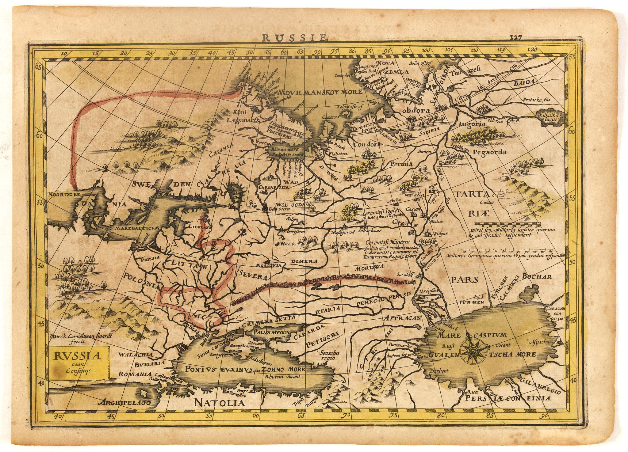 MERCATOR, G. / CLOPPENBURGH, J.E., Russie., antique map, old maps