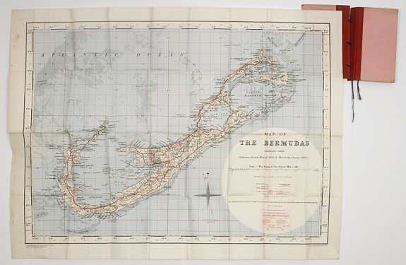 WAR OFFICE, Map of the Bermudas. Compiled from Ordnance Survey Map of 1902, & Admiralty Chart. (1900) Geographical Section. General. Staff. No.3951. Fridded and Railways added 1933. . ., antique map, old maps