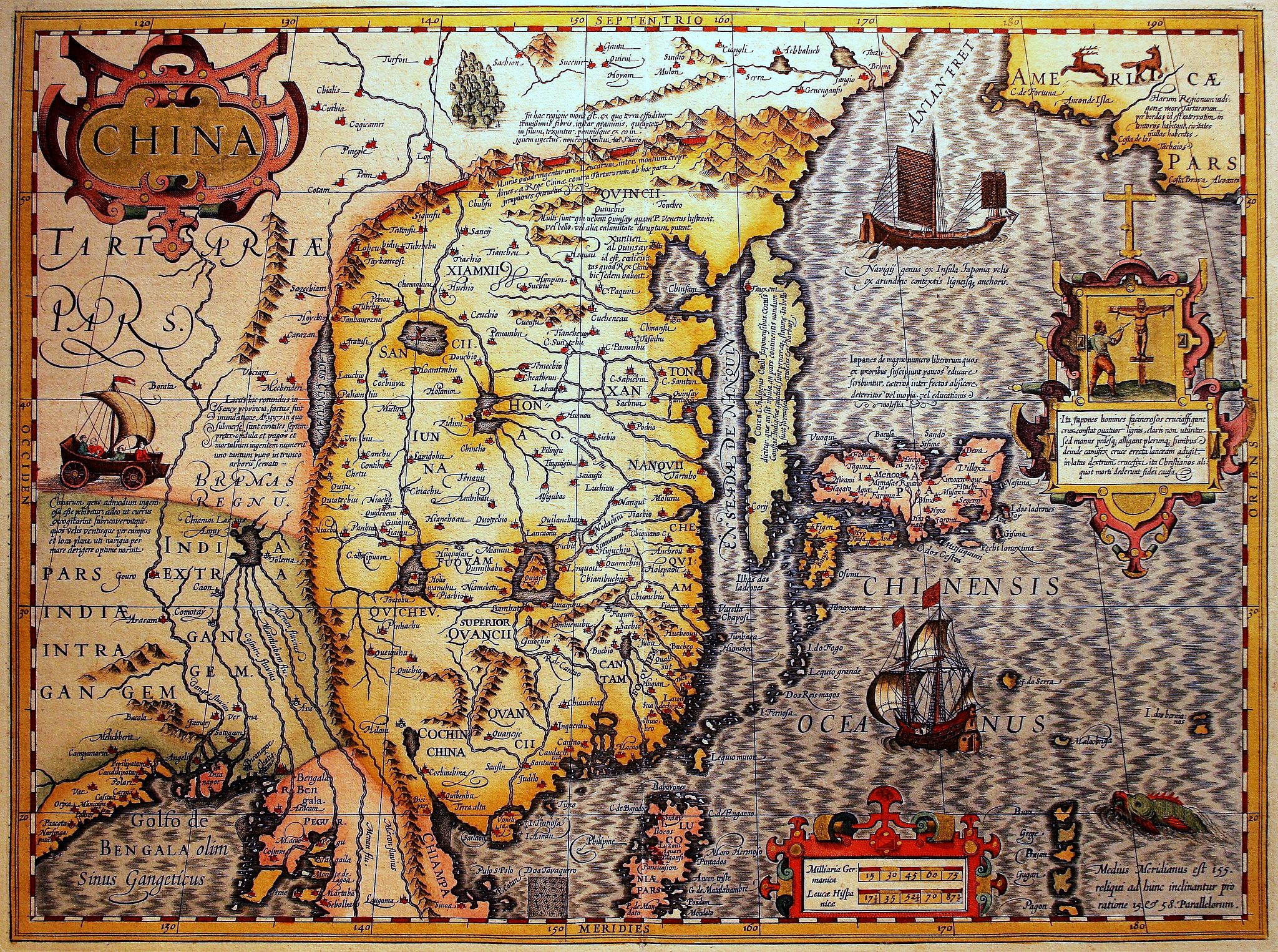 MERCATOR, G./ HONDIUS, J., China., antique map, old maps