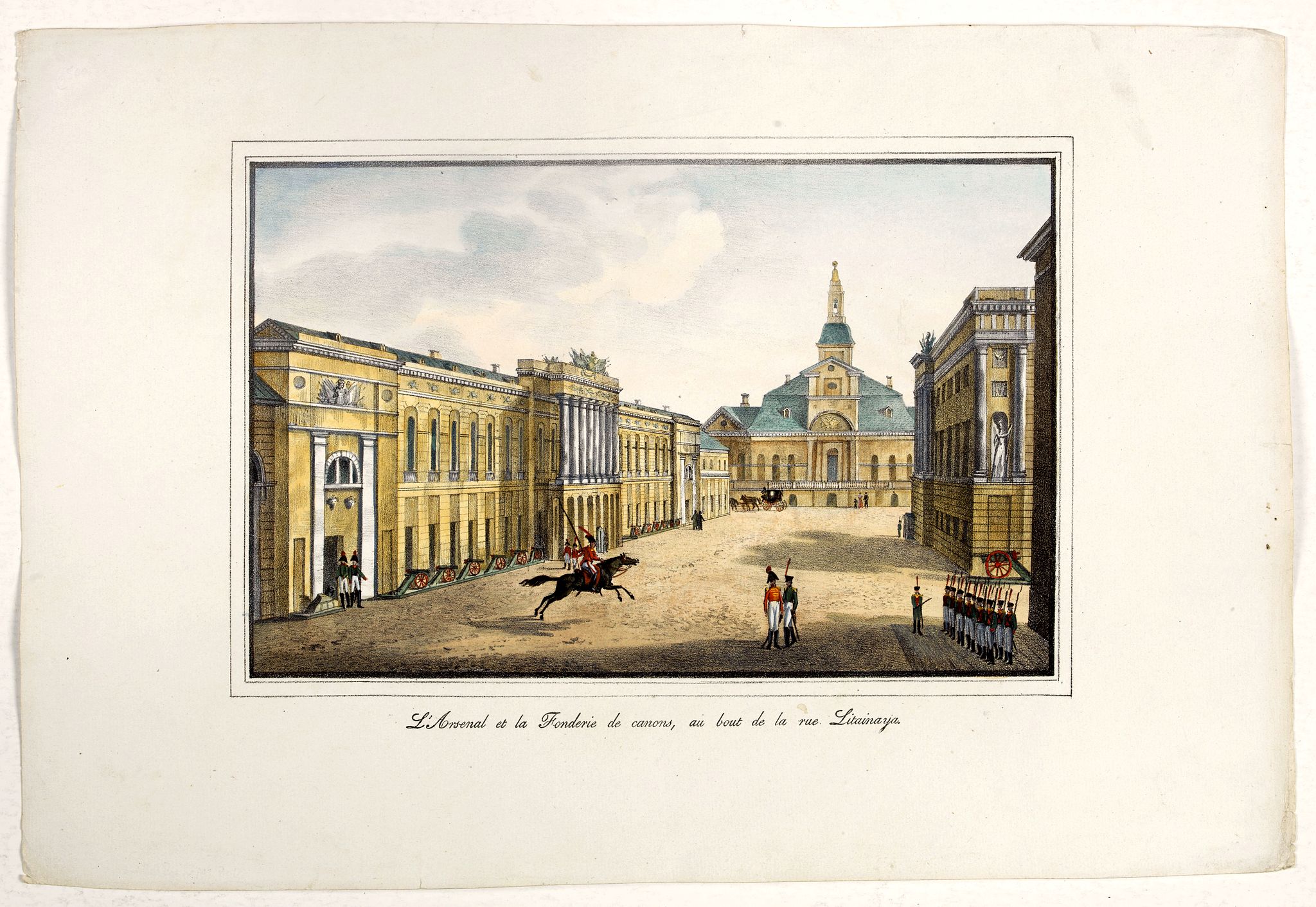 PLUCHART, A., Arsenal et la Fonderie de canons, au bout de la rue Litaiyana., antique map, old maps