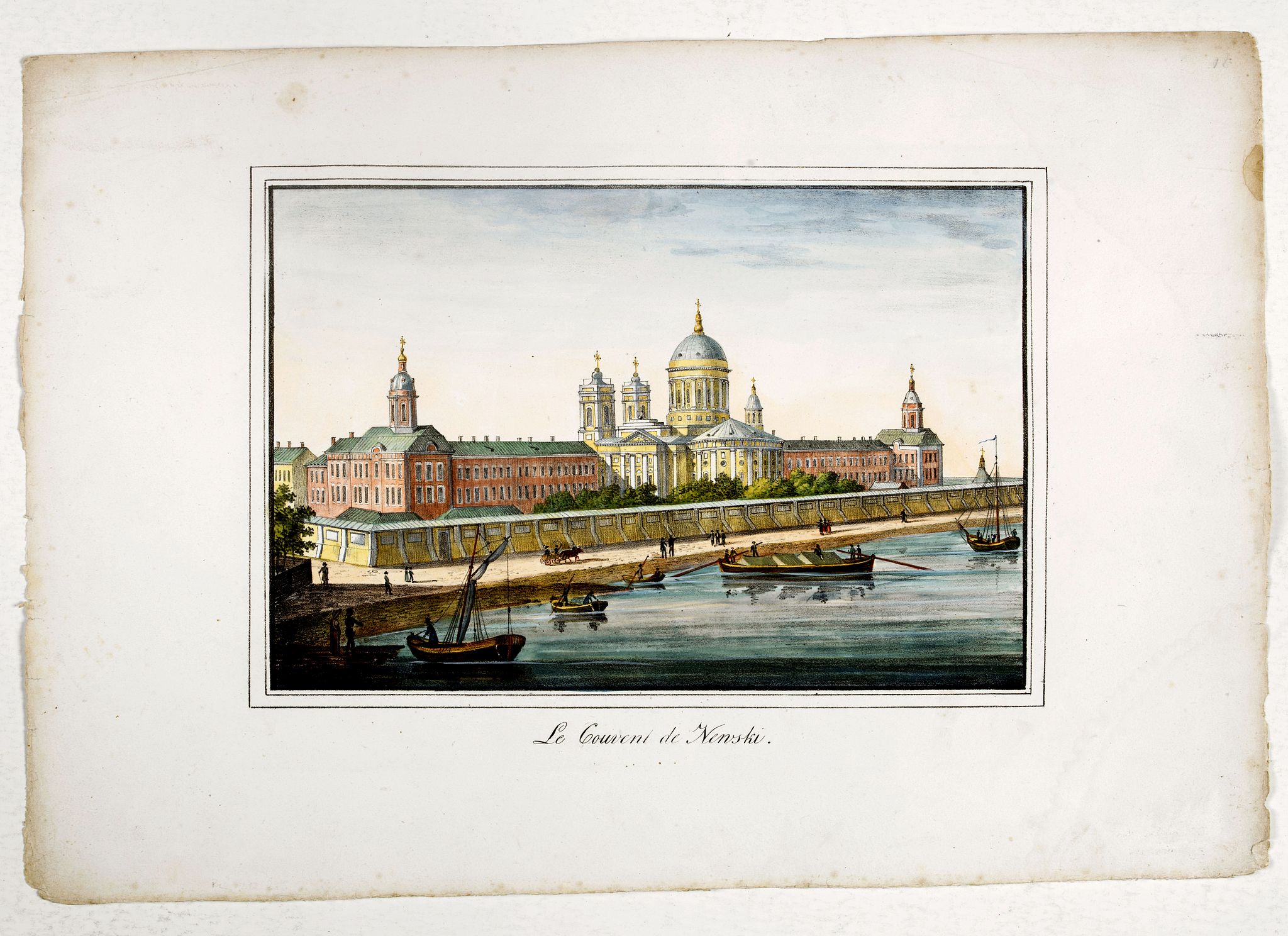 PLUCHART, A., Le couvent de Nenski., antique map, old maps