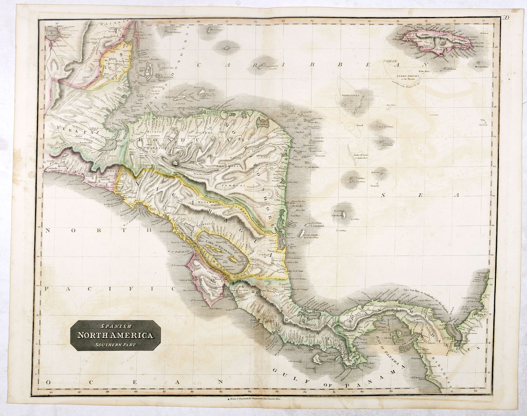 THOMSON. J, Spanish North America, Southern Part., antique map, old maps