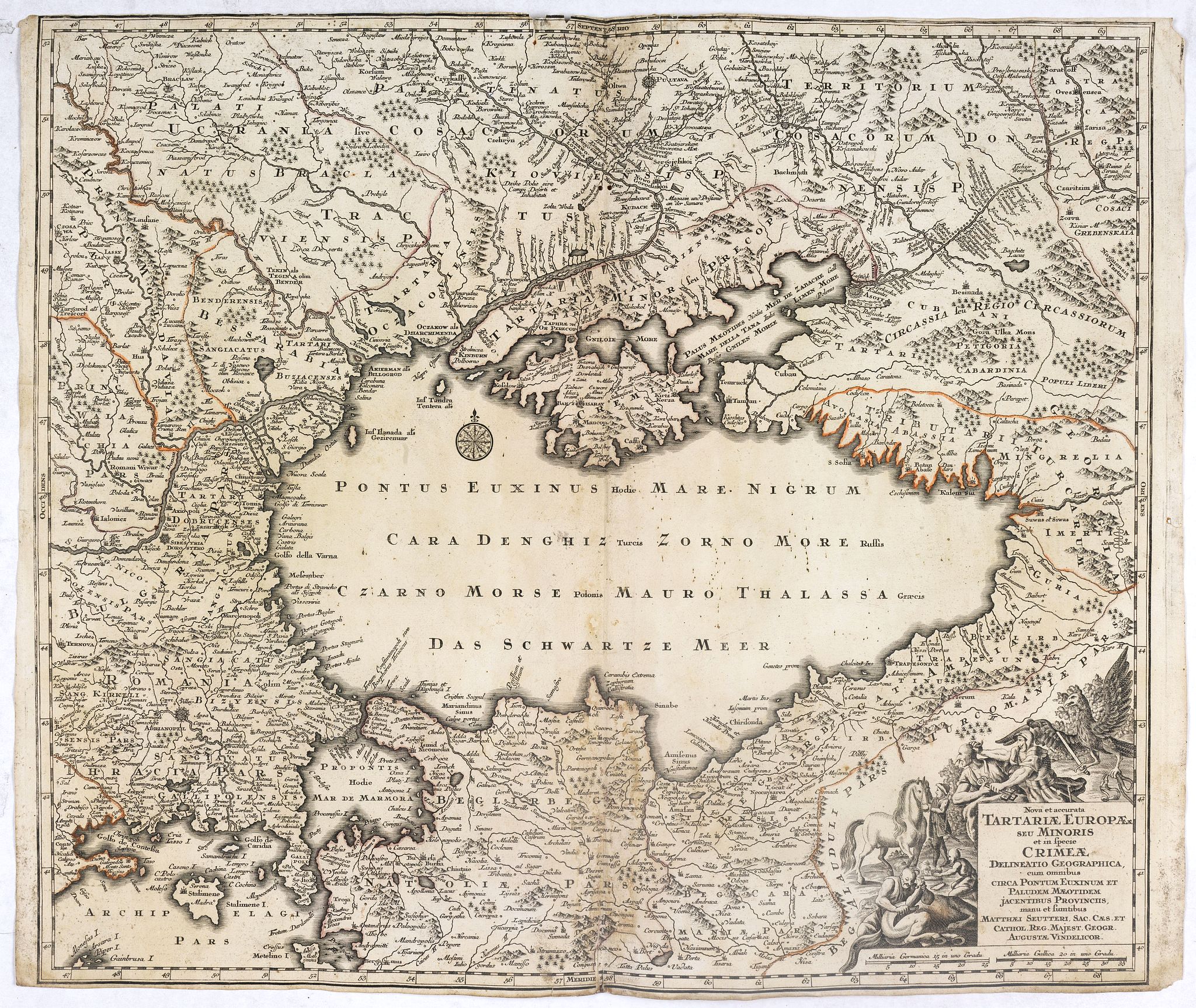 SEUTTER, M., Nova et accurata Tartariae Europae seu Minoris et in specie Crimeae. . ., antique map, old maps