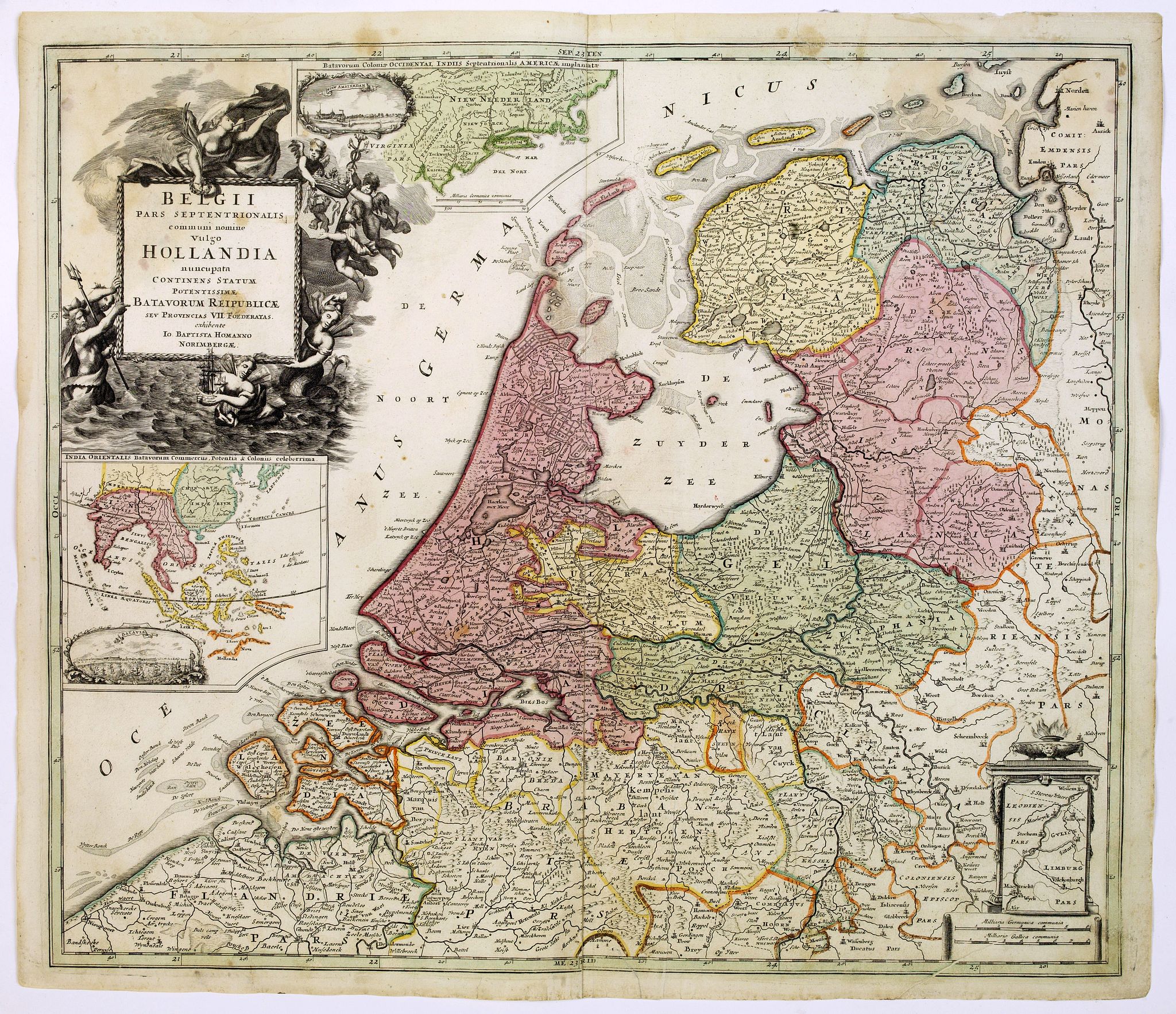 HOMANN, J.B., Belgii pars septentrionalis. . ., antique map, old maps