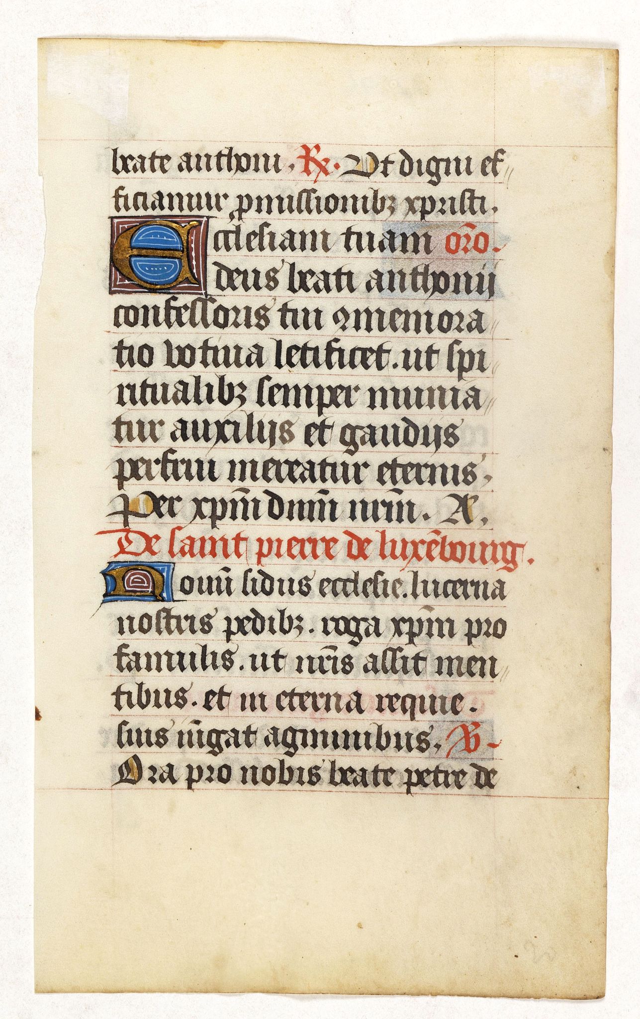 PSALTER, Manuscript leaf, written on vellum, from a Flemish Psalter., antique map, old maps