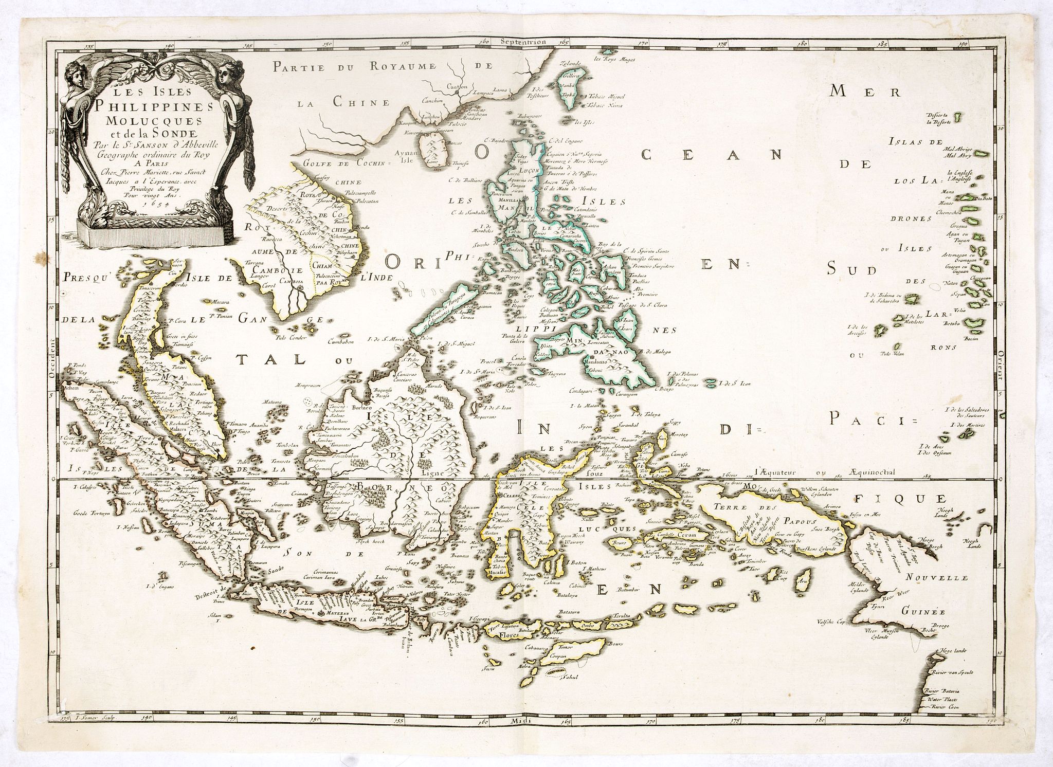 SANSON,N., Les Isles Philippines Molucques et de la Sonde., antique map, old maps