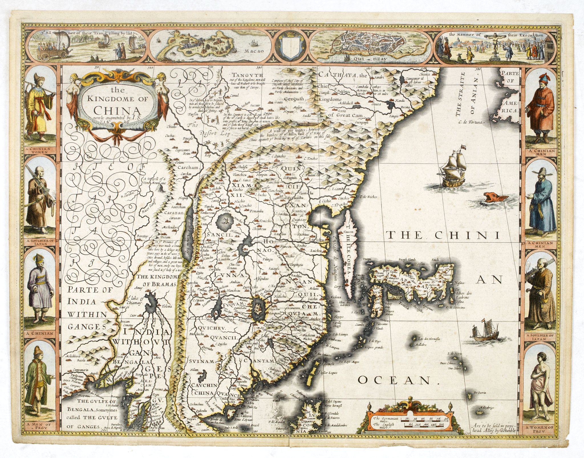SPEED, J., The Kingdome of China., antique map, old maps