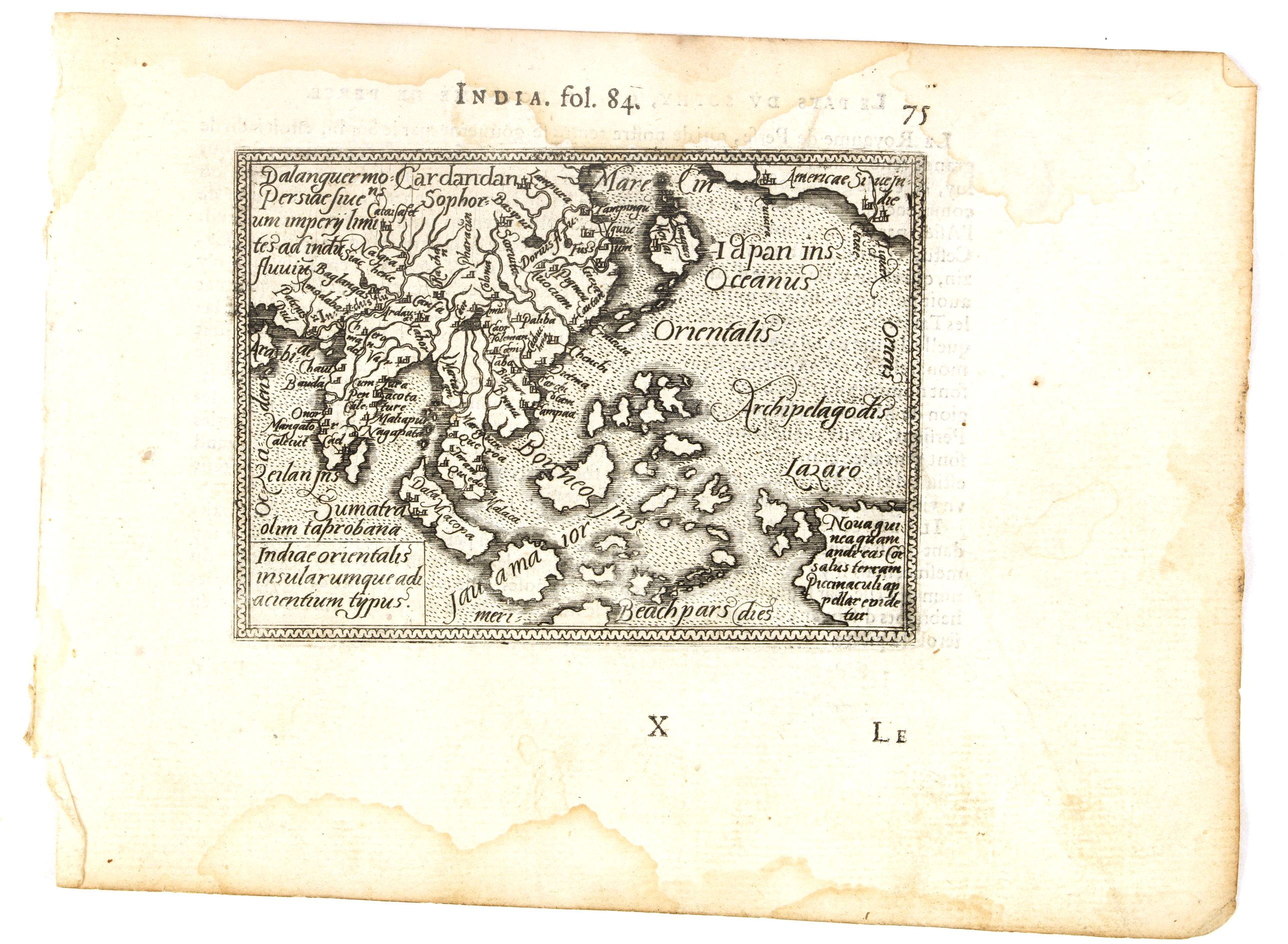 ORTELIUS, A. / GALLE, Ph., Indiae Orientalis, Insularumque Adiacentium Typus, antique map, old maps