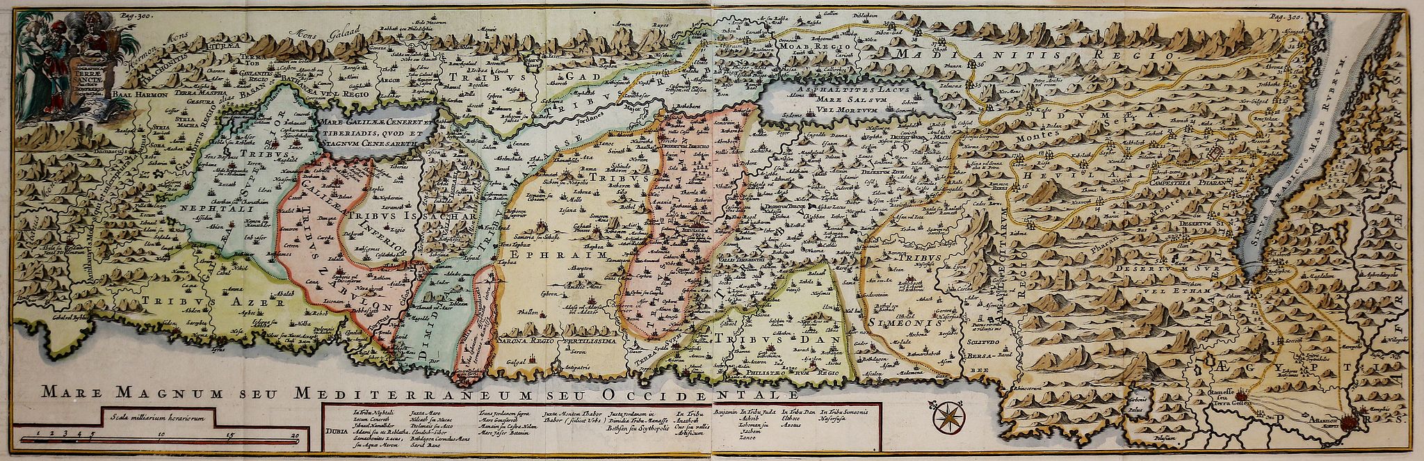 BONFRERIO, J., Tabula Geographica Terrae Sanctae, Auctore J. Bonfrerio Societat Jesu., antique map, old maps