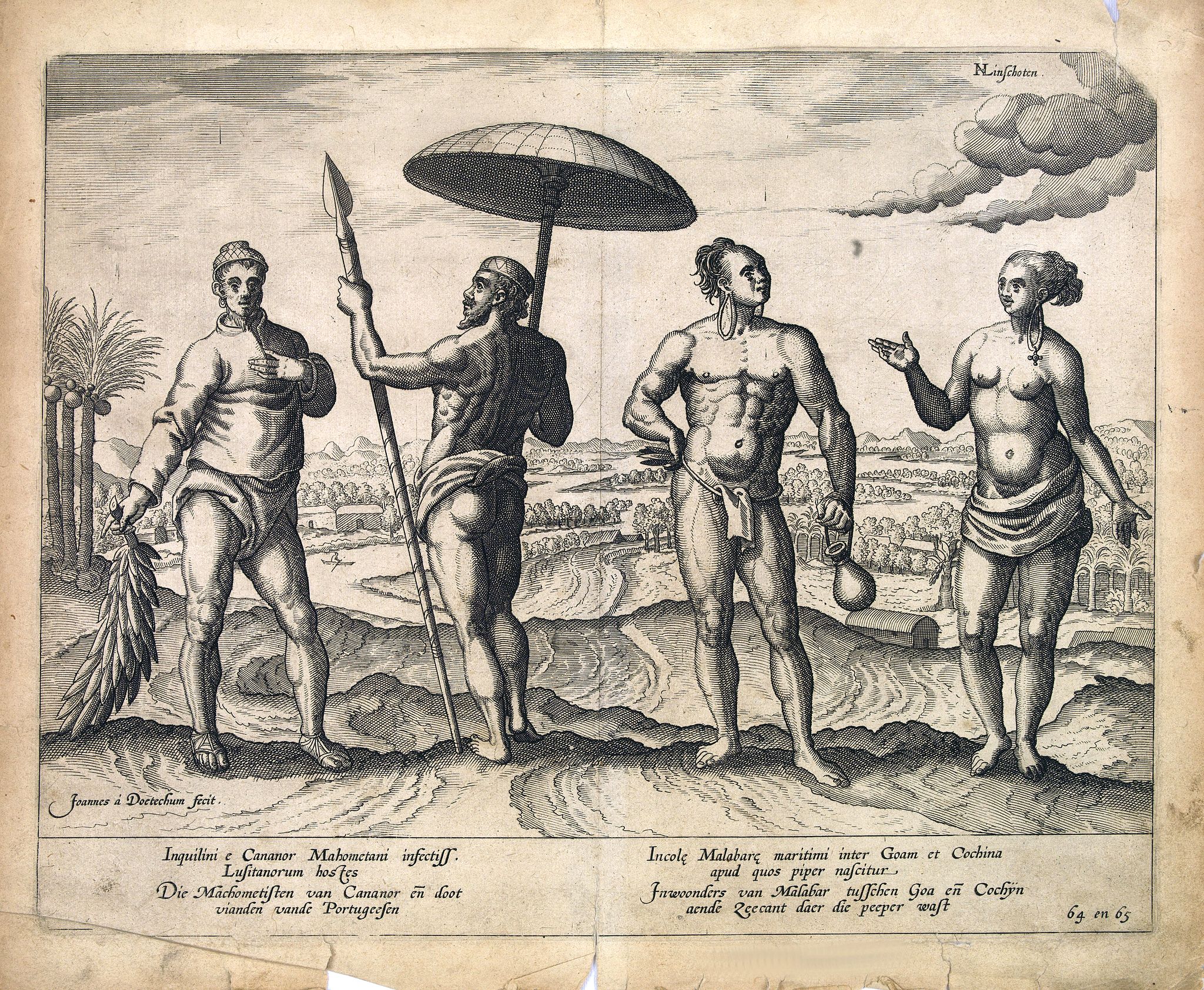 LINSCHOTEN, J.H., Inquilini e Cananor Mahometani infectiss Lusitanorum hostes… , antique map, old maps